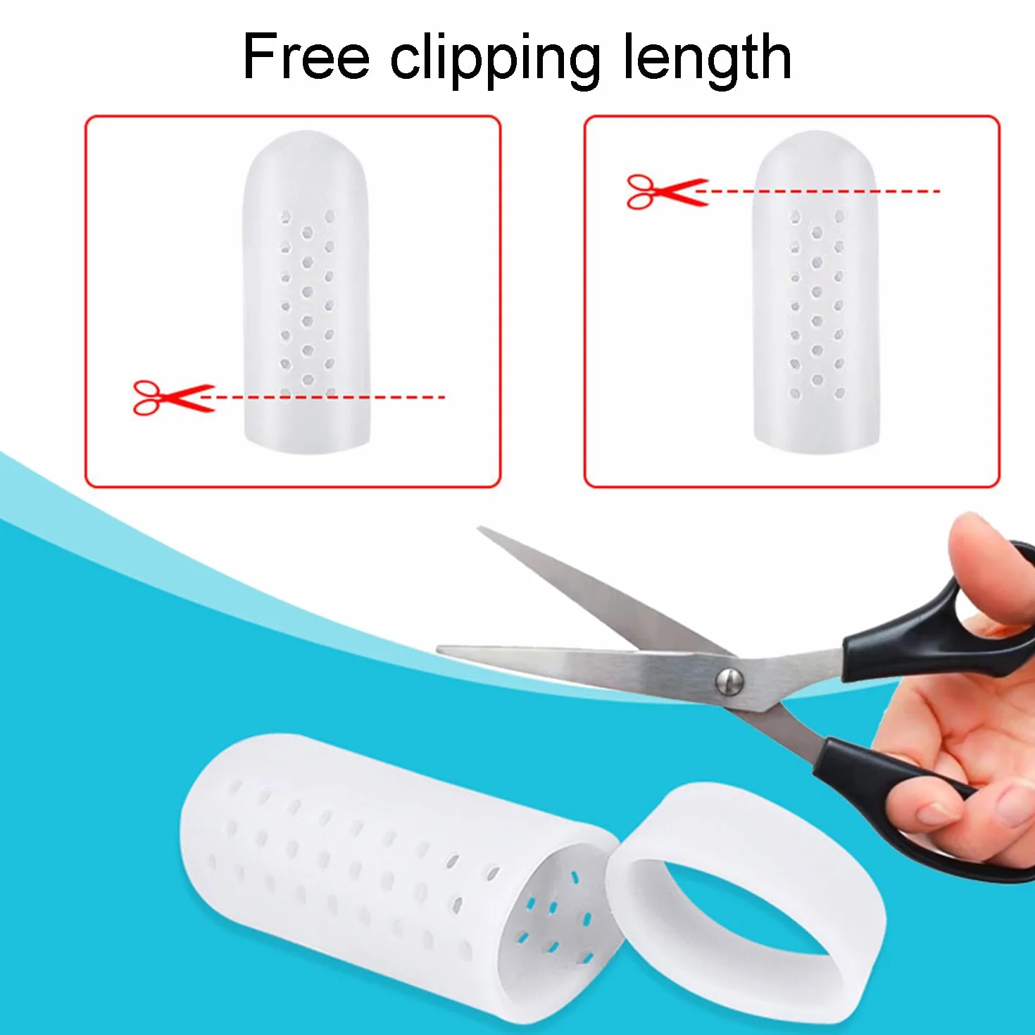 Protector Dedos Pie Silicona Transpirable Punteras Gel Ampollas Callos Alivio Dolor Fricción 10 Piezas (5 Pares)