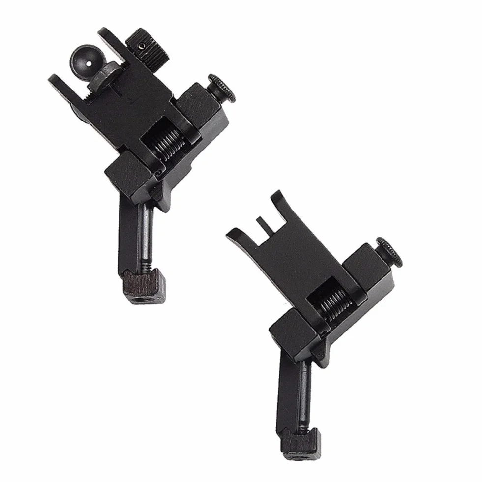 Tactical AR-15 Parte Delantera y Trasera abatibles 45 Grados Compensados Respaldo de visión de Hierro