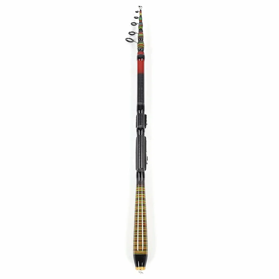 Alomejor Caña de Pescar Carbono Ligero Portátil Retráctil 1.2m 1.5m 2.1m 2.4m