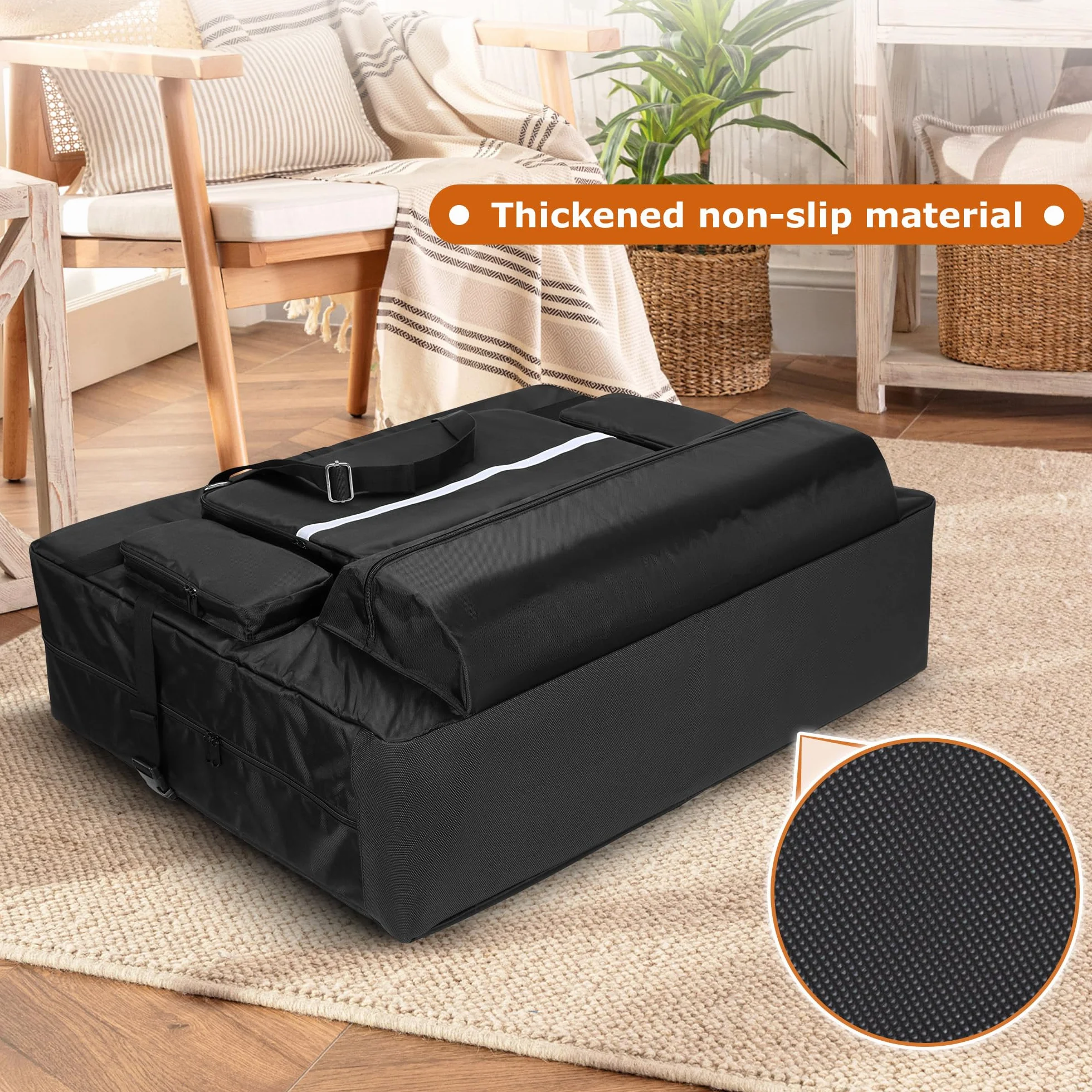Luxja Bolsa para Camilla de Masaje Plegable 24" a 30" Ancho, Negro