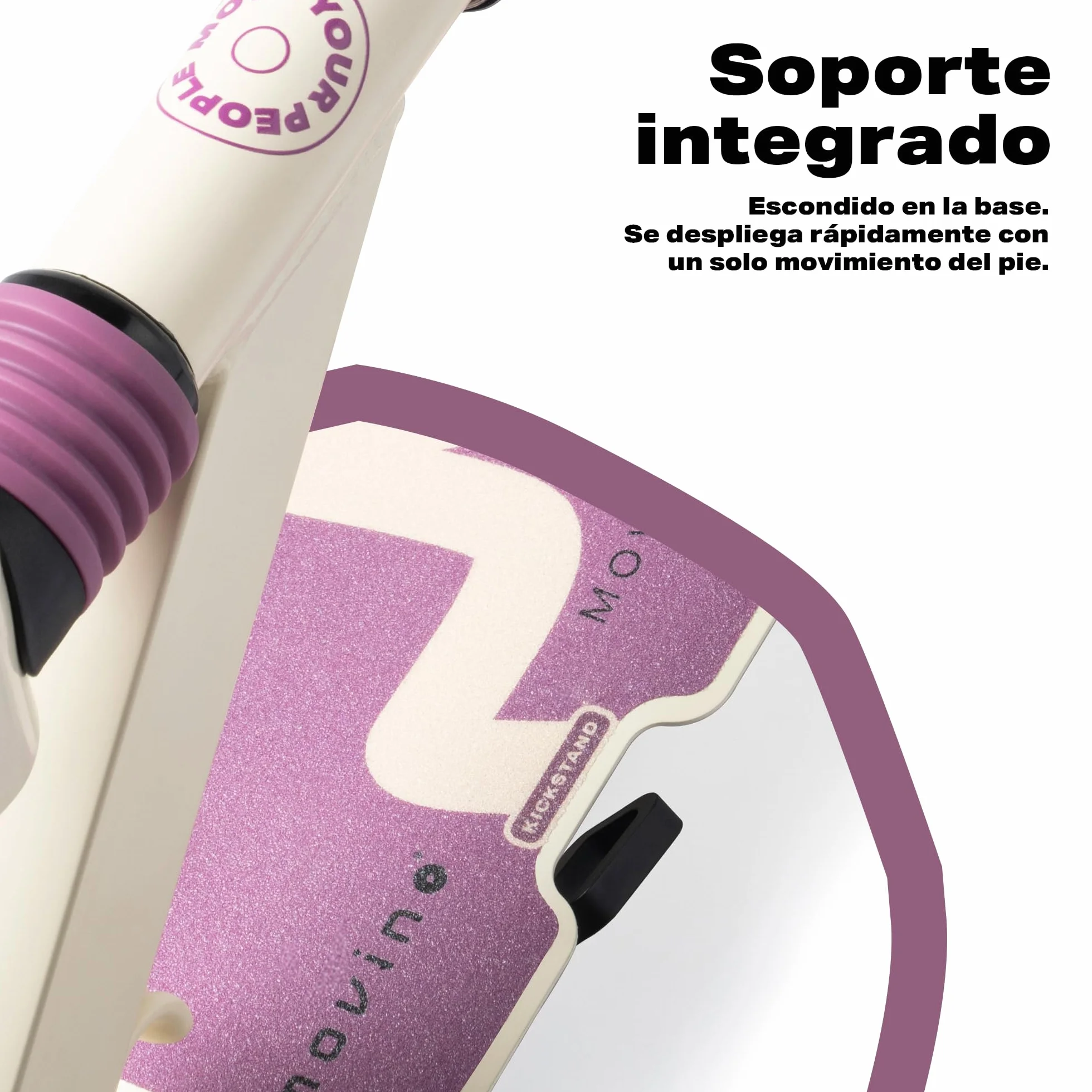 Movino Patinete Plegable Urbano para Niños Adultos Adolescentes hasta 100 kg Ruedas LED 180 mm Manillar Ajustable
