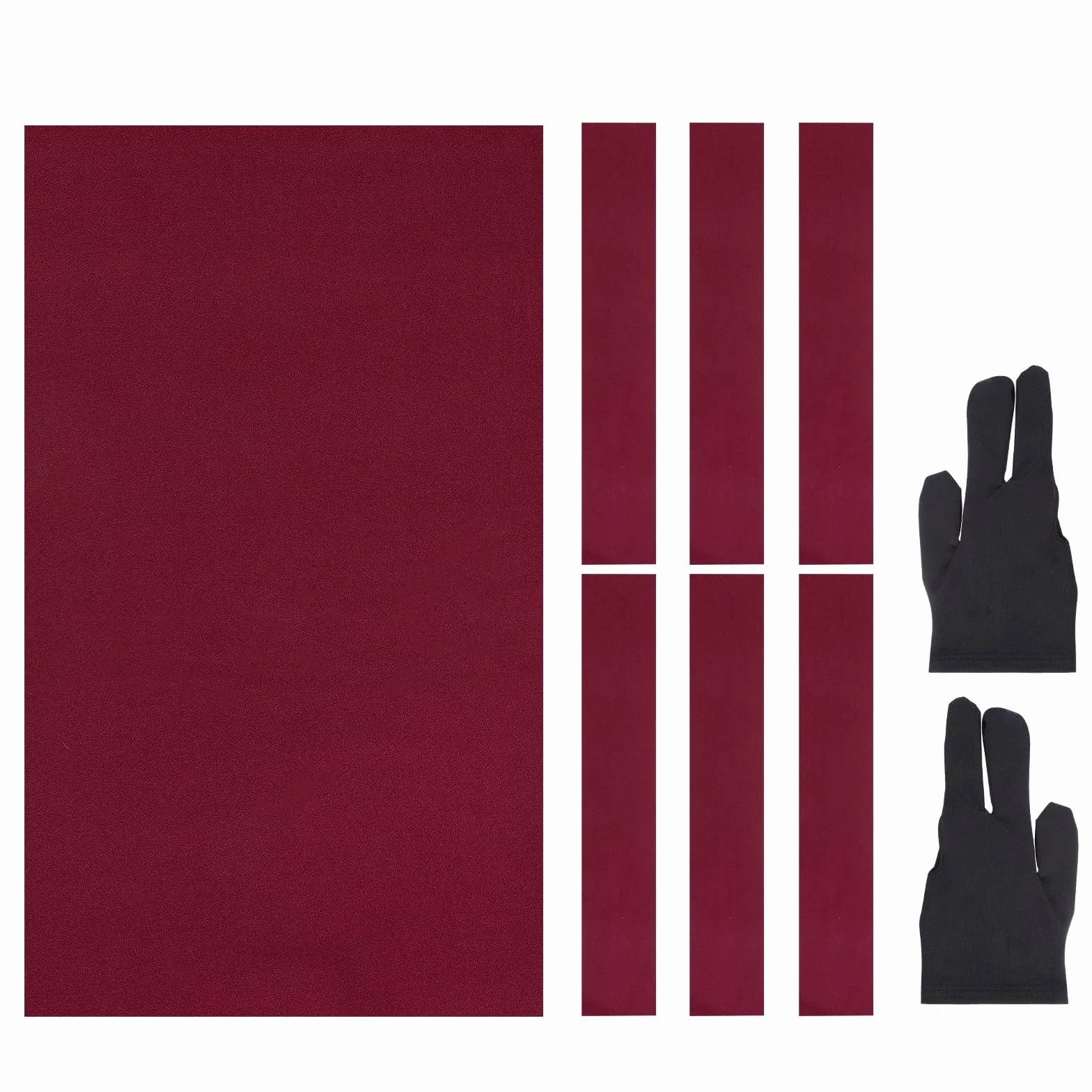 Billiard Cloth Pool Table Felt with Strips and Gloves for Home Clubs Bars