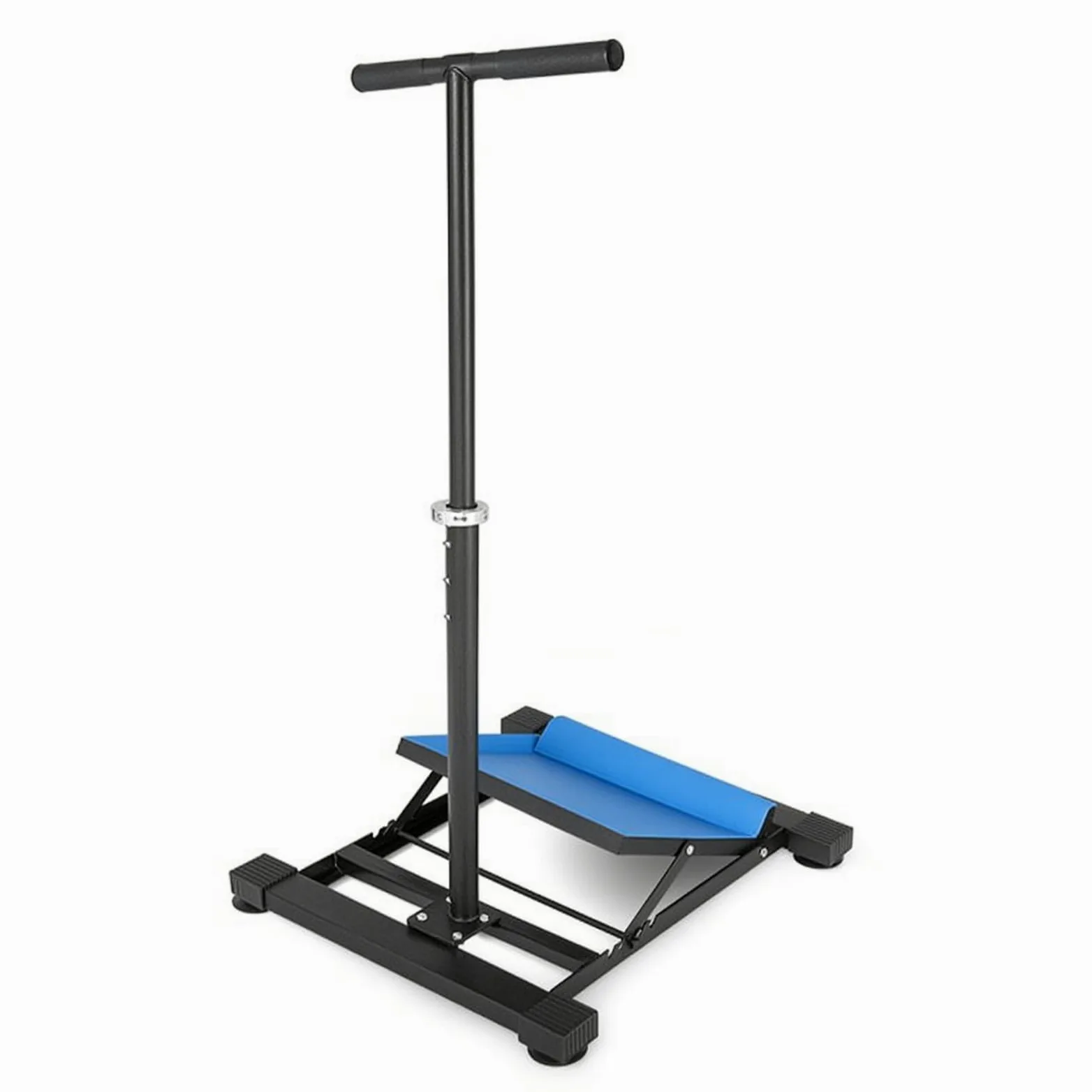 Tabla Estiramiento con Pasamanos Antislizante Tabla Inclinada con Asa Seguro Estirador Pantorrillas para Ejercicio Terapéutico, Modelo 2022 Con Reposabrazos Reforzado Azul