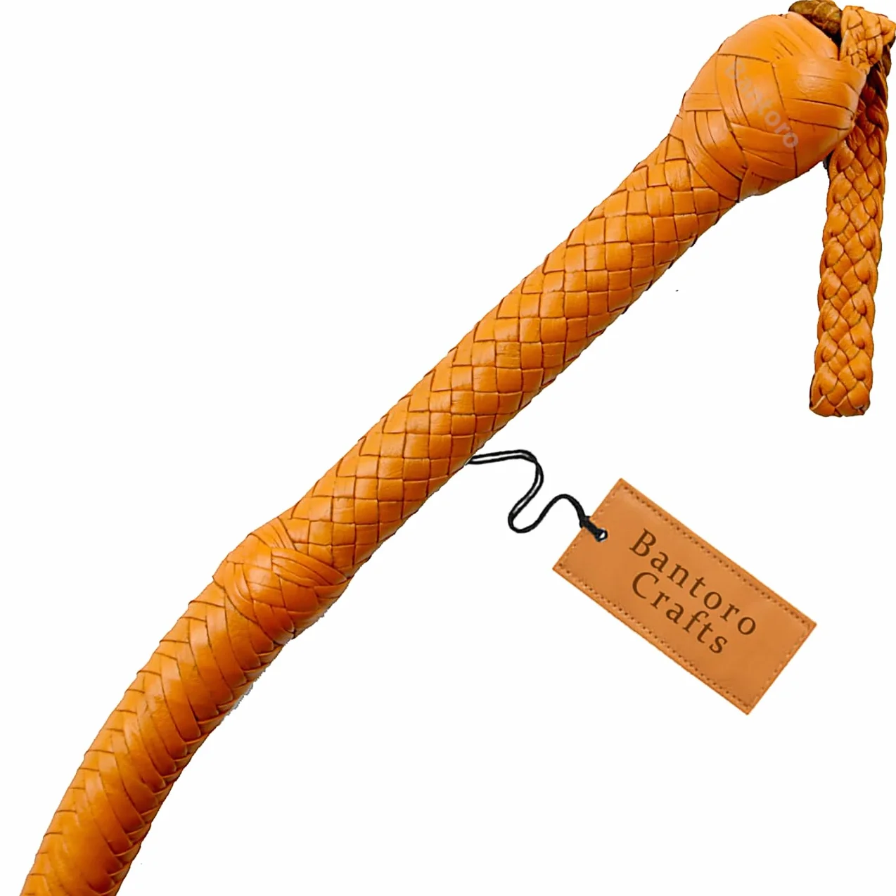Indiana Jones látigo Cuero de Canguro Bull Whip 16 Hilos Trenzados Bullwhip de Cuero Trenzado Ecuestre, Vientre de Cuero y Refuerzo de Cuero en el Interior, marrón