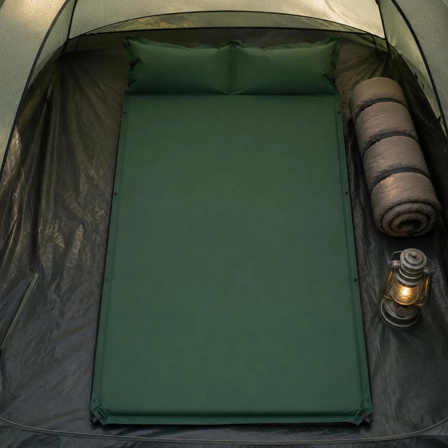 rockible Colchón Industrial Autoinflable Colchoneta Aislante Esterilla Almohadilla con Diseño Plegable y Inflado Rápido Material Resistente al Agua para Camping en Tienda Excursión