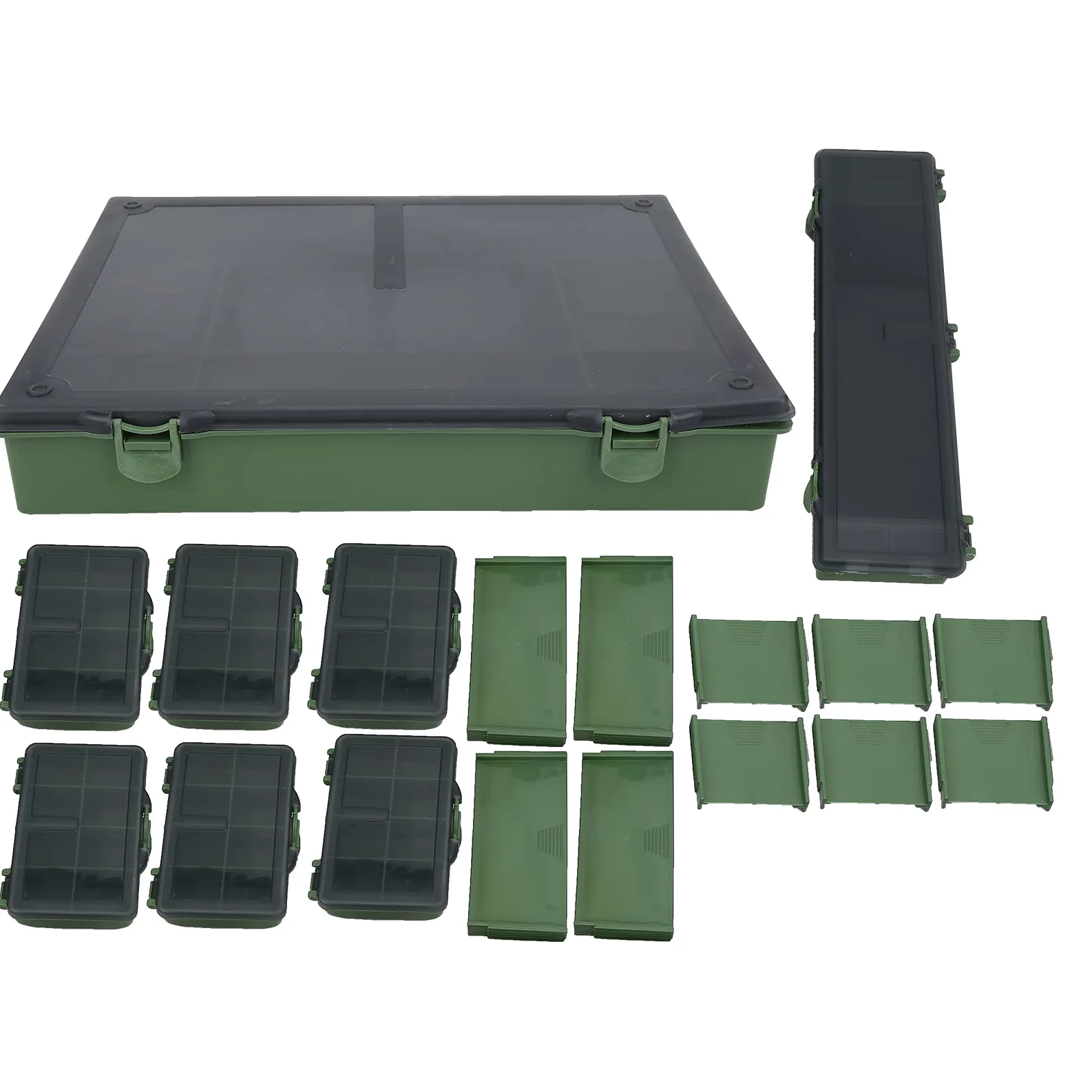 Bediffer Caja de Aparejos de Pesca de Gran Capacidad, Estuche de Almacenamiento Duradero para Accesorios de Pesca con Reglas, 365x285x55mm
