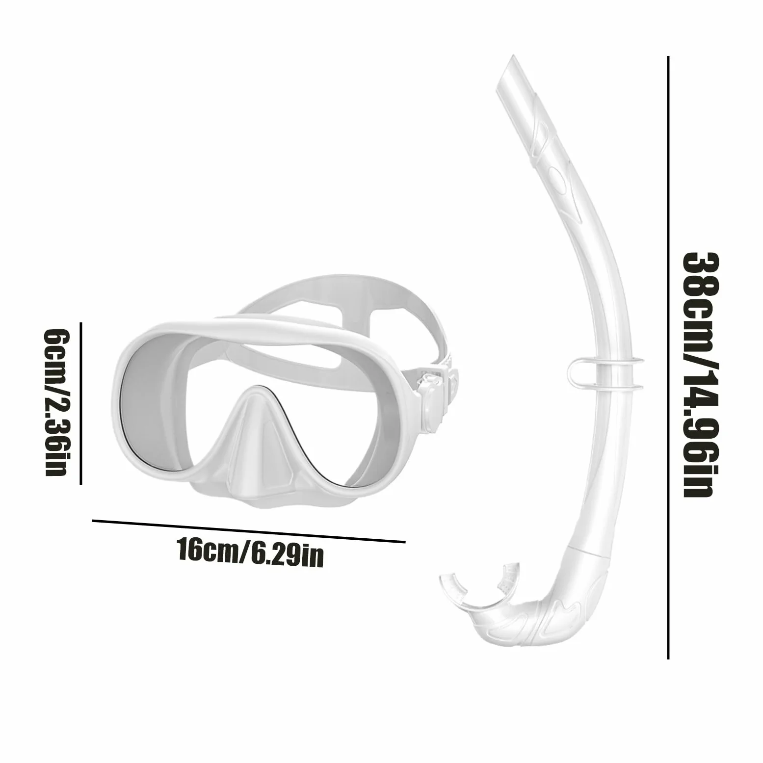 Conjunto de Tuba para Adultos Máscara Gran Angular Antiniebla | Con caja de almacenamiento y correa ajustable, plegable para el aprendizaje de natación, viajes isleños, deportes
