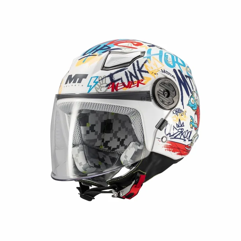 MT Helmets Lite – Casco Moto Infantil Ligero y Seguro con Interior Lavable, Cierre Micrométrico y Calota HIRP | Ideal para Scooter o Quad | Homologado ECE 22.06