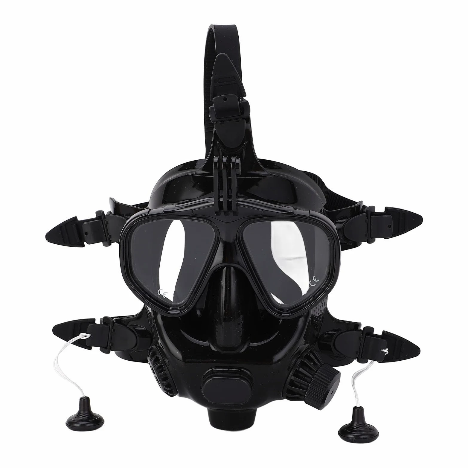 Gafas de Snorkel de Cara Completa Antivaho, Gafas de Buceo a Prueba de Fugas con Soporte para Cámara para Buceo, Vista Panorámica de 180° con Material de Silicona para