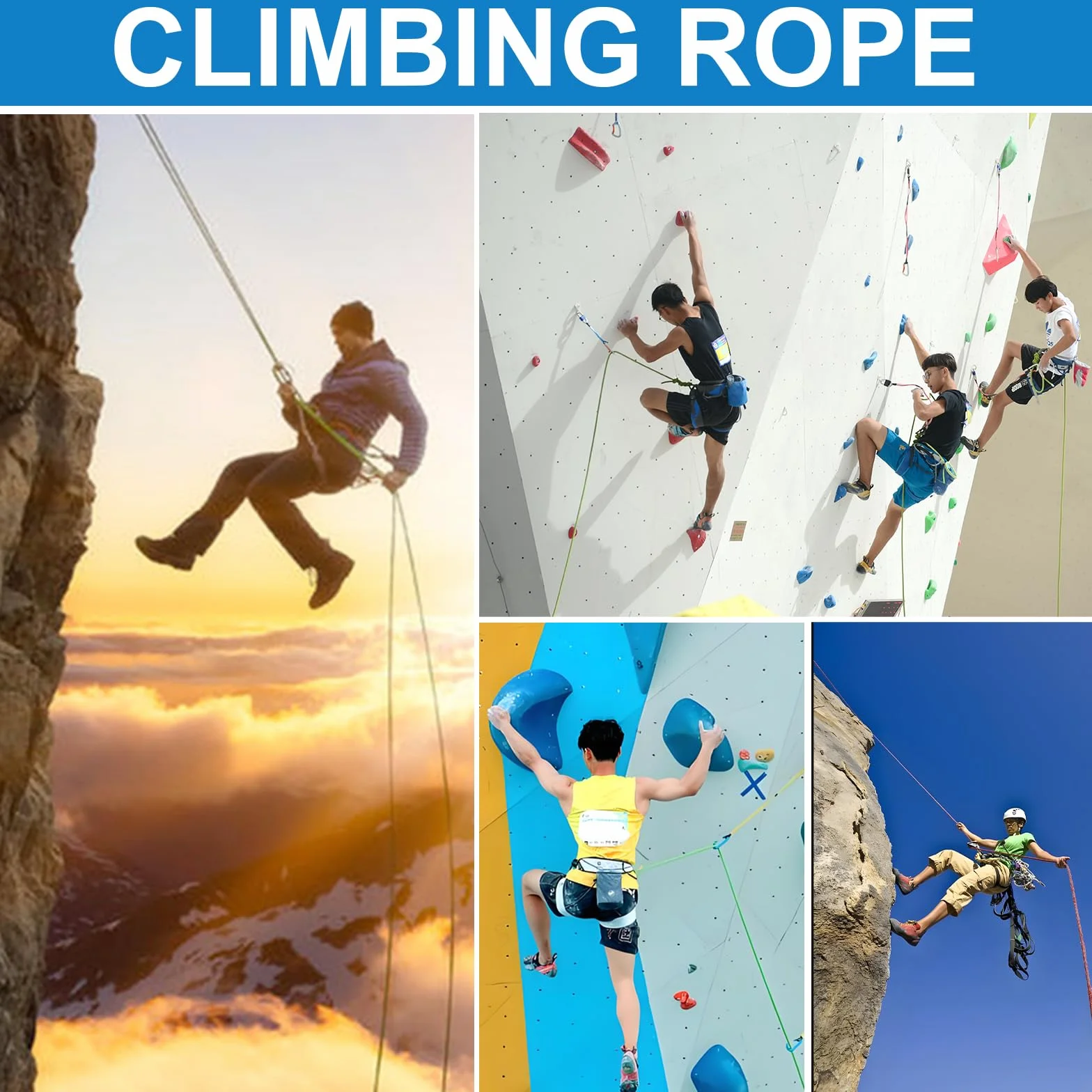 Cuerda de Escalada 12mm Estática 30m Rescate Campamento Montañismo