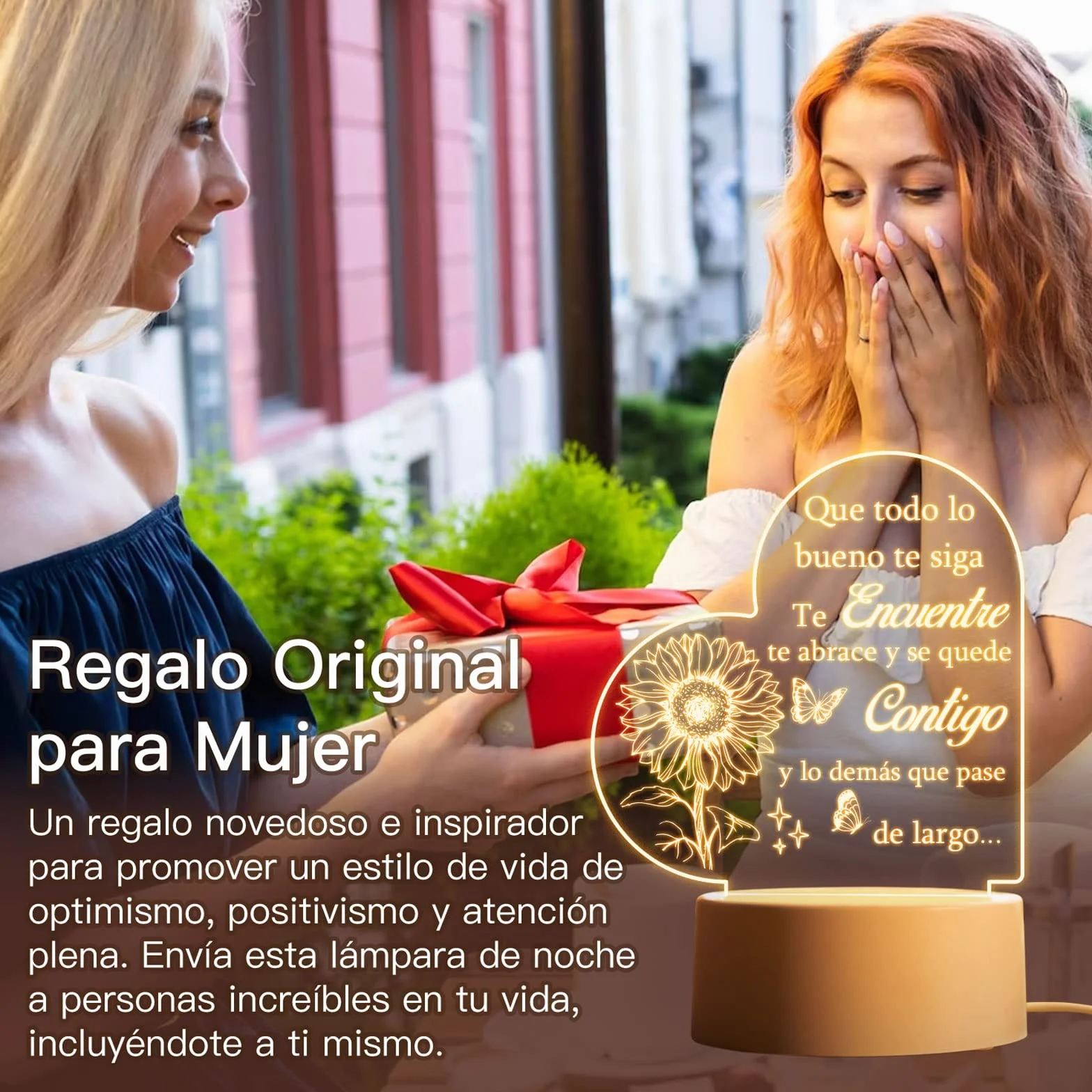 Buioata Lámpara de Noche Regalo Mujer Reyes Magos Amiga Invisible
