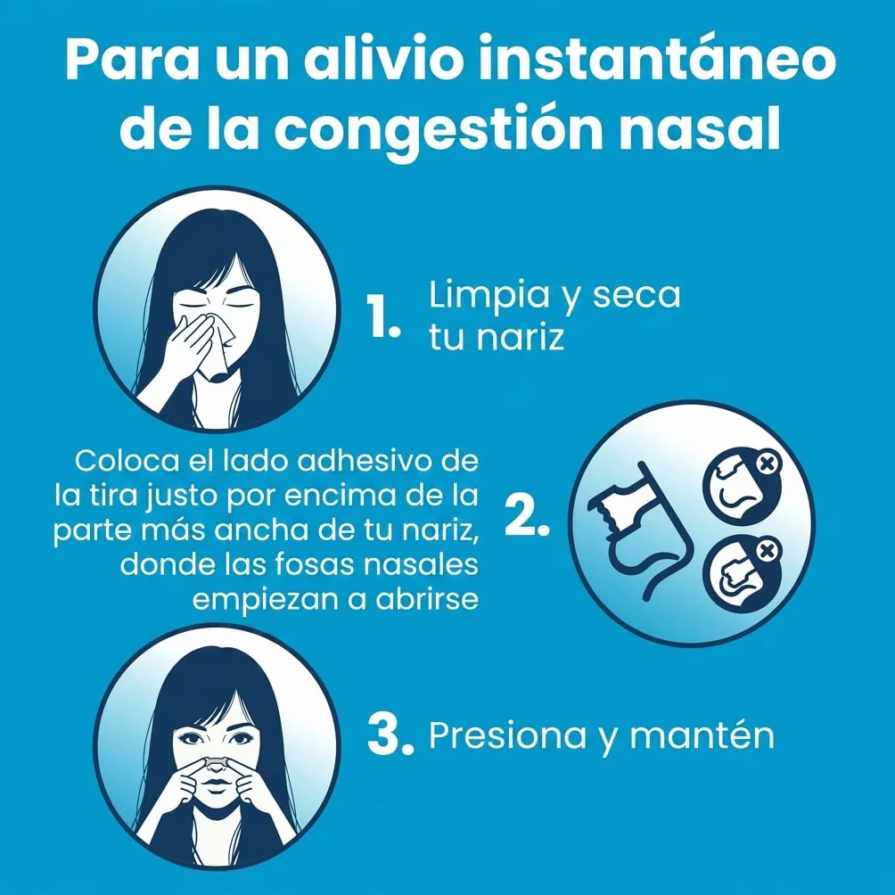 Breathe Right Clásicas 30 Tiras Nasales Alivio Congestión Nasal Reducir Ronquidos Grande