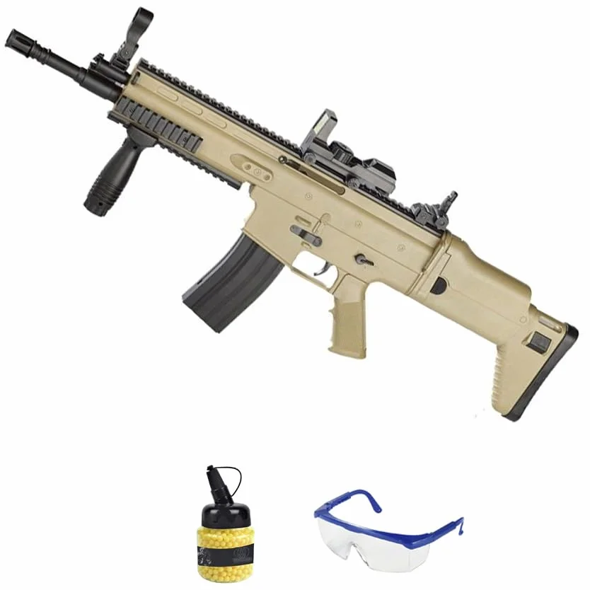 Rifle 8902A Tipo Scar-L Tan Muelle (6mm) | Arma de Airsoft de Aire comprimido. Pistola de iniciación. Potencia: 0,8 Julios