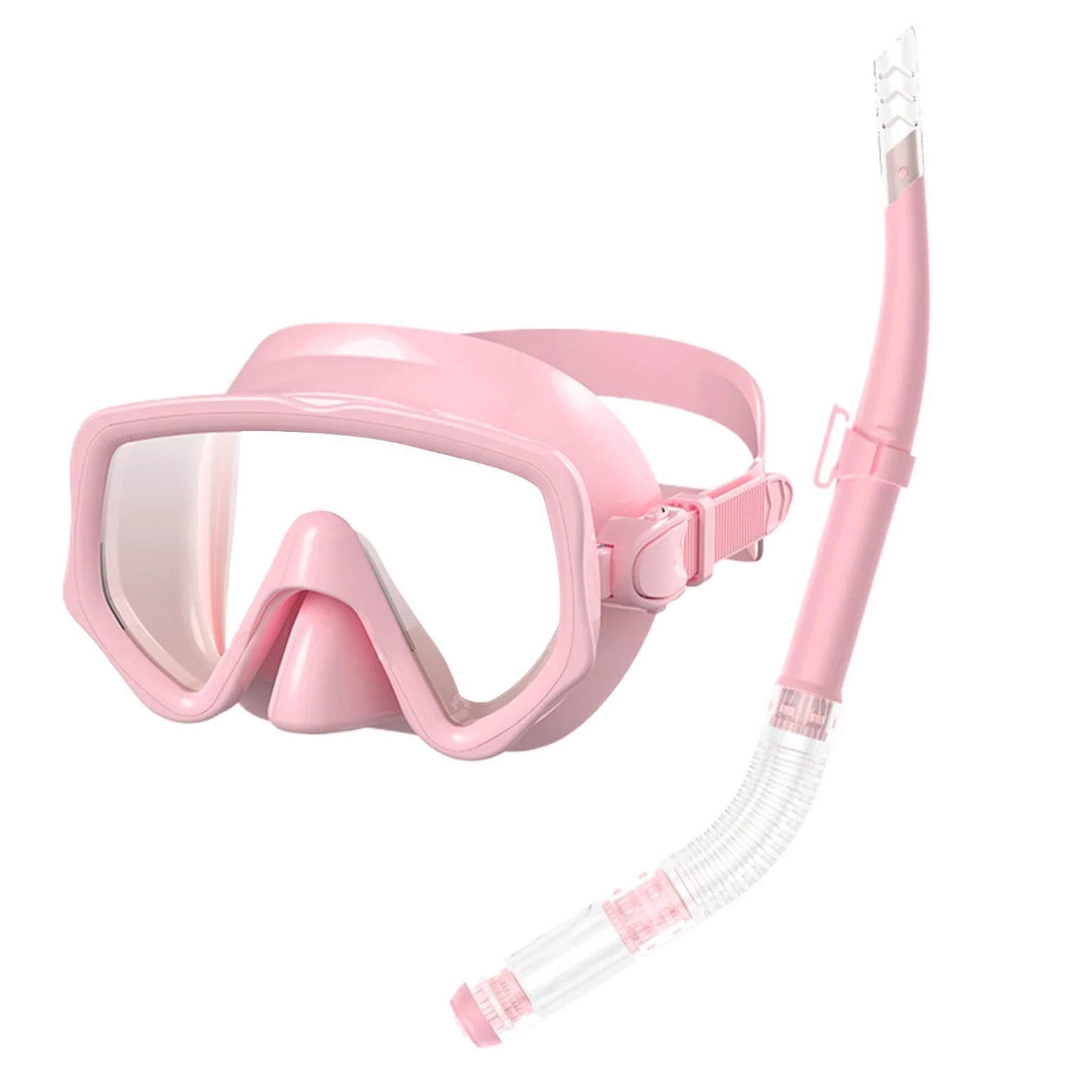 Snorkel seco | Snorkel y Máscara de Buceo, Máscara Facial Panorámica de Silicona para Deportes Acuáticos, Natación y Playa