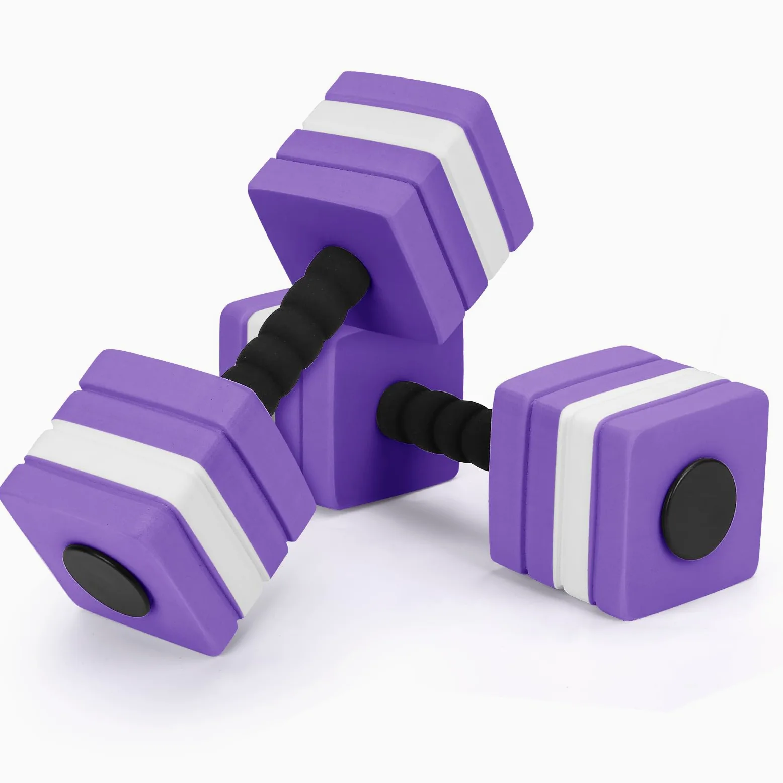 VAlinks Paquete de 2 mancuernas de ejercicio acuático, mancuernas de natación de espuma EVA de alta densidad para piscina, equipo de ejercicio acuático