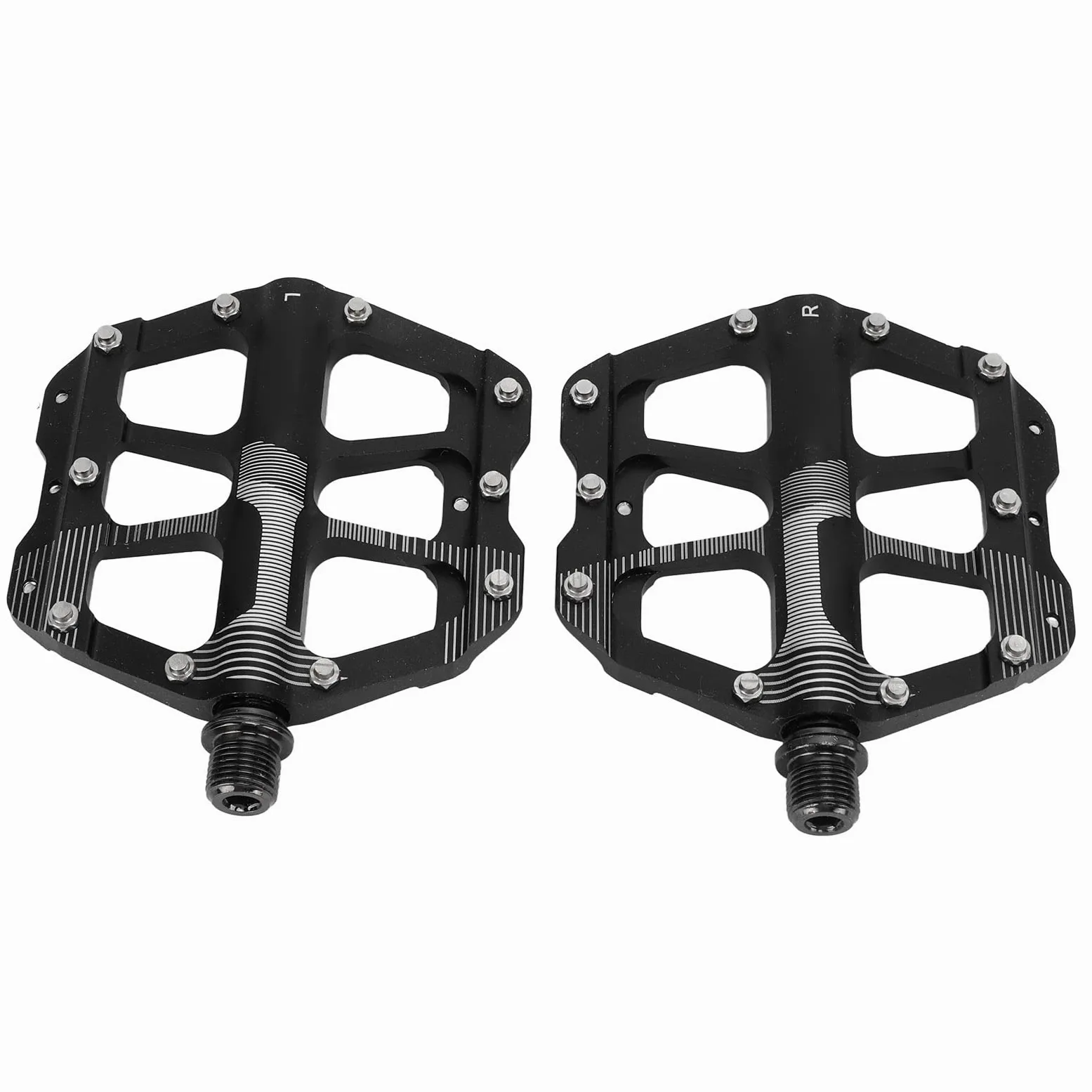 Changor Pedal de Bicicleta Ultraligero Antideslizante con 3 Rodamientos para Bicicleta de Montaña y de Carretera, Aleación de Aluminio, Banda de Rodadura de 107 Mm, 1 par