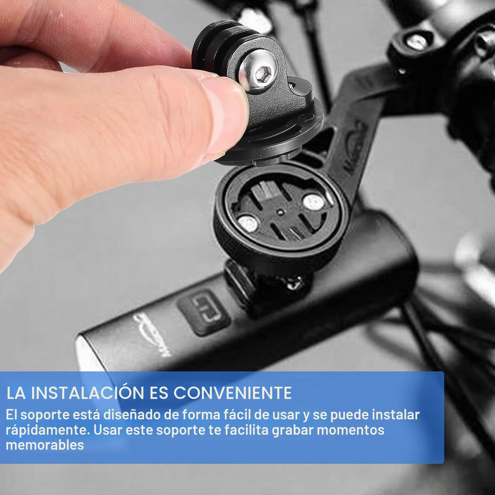 1 Juego Soporte Universal para Gopro y, Montaje para Bicicleta de Cámara de Acción y Computadora, Compatible con Edge (Distancia Entre Agujeros 22-24mm)