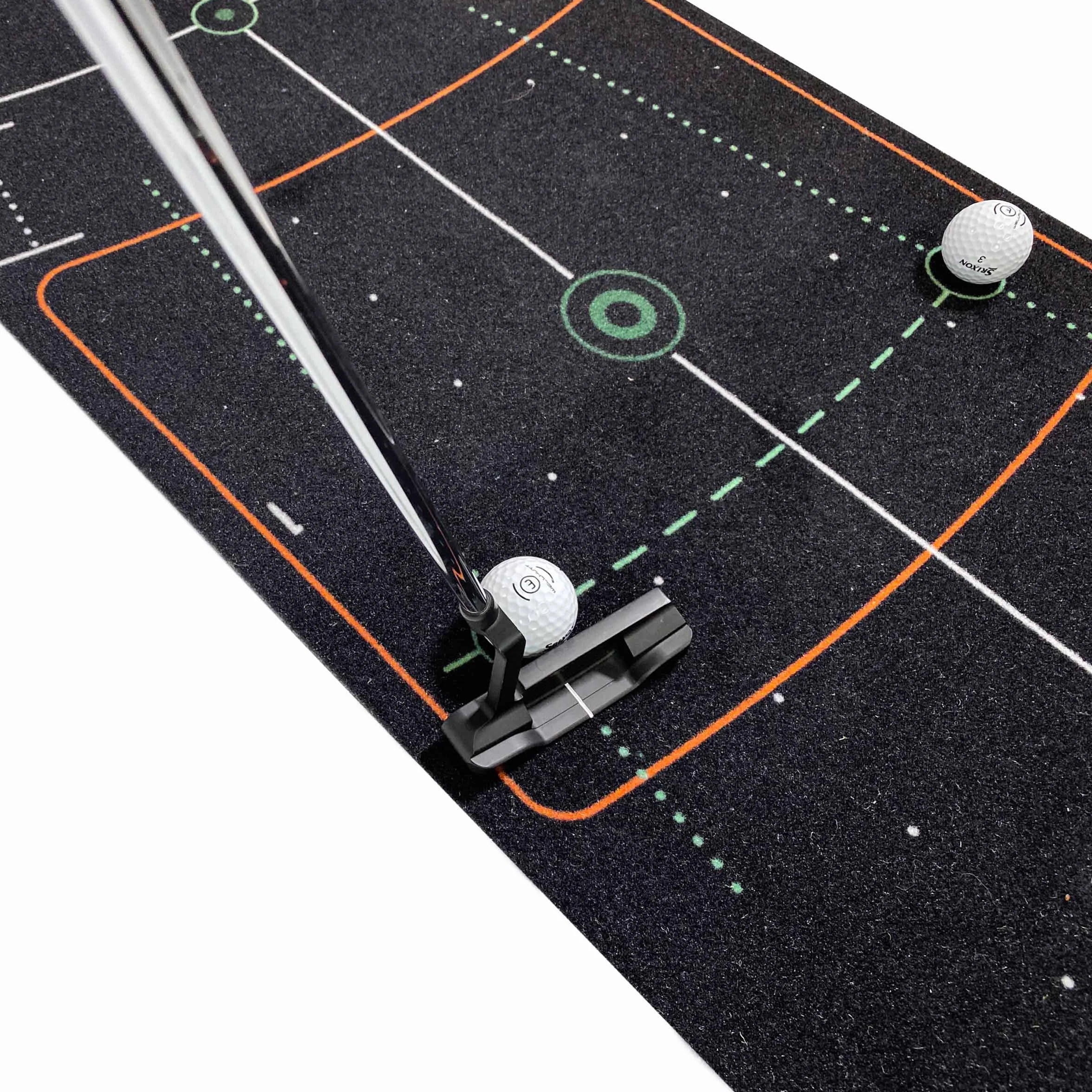 WELLPUTT - Alfombra de Putting Entrenamiento Golf - 4m Negro