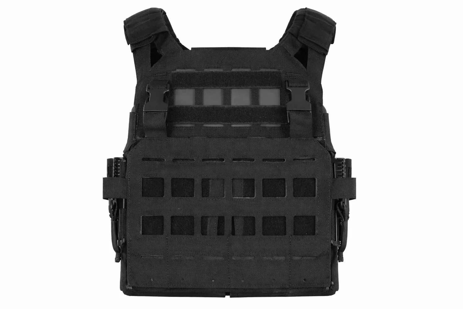 Delta Tactics Chaleco táctico Plate Carrier Force MK3, Porta Placas con Sistema Molle Lasercut, Liberación Rápida, Negro, para airsoft