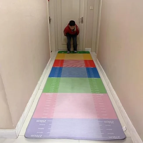 Alfombra de medición de salto largo, alfombra de cuerda de saltar portátil para una medición precisa de la distancia, ideal para el gimnasio en casa y el entrenamiento deportivo