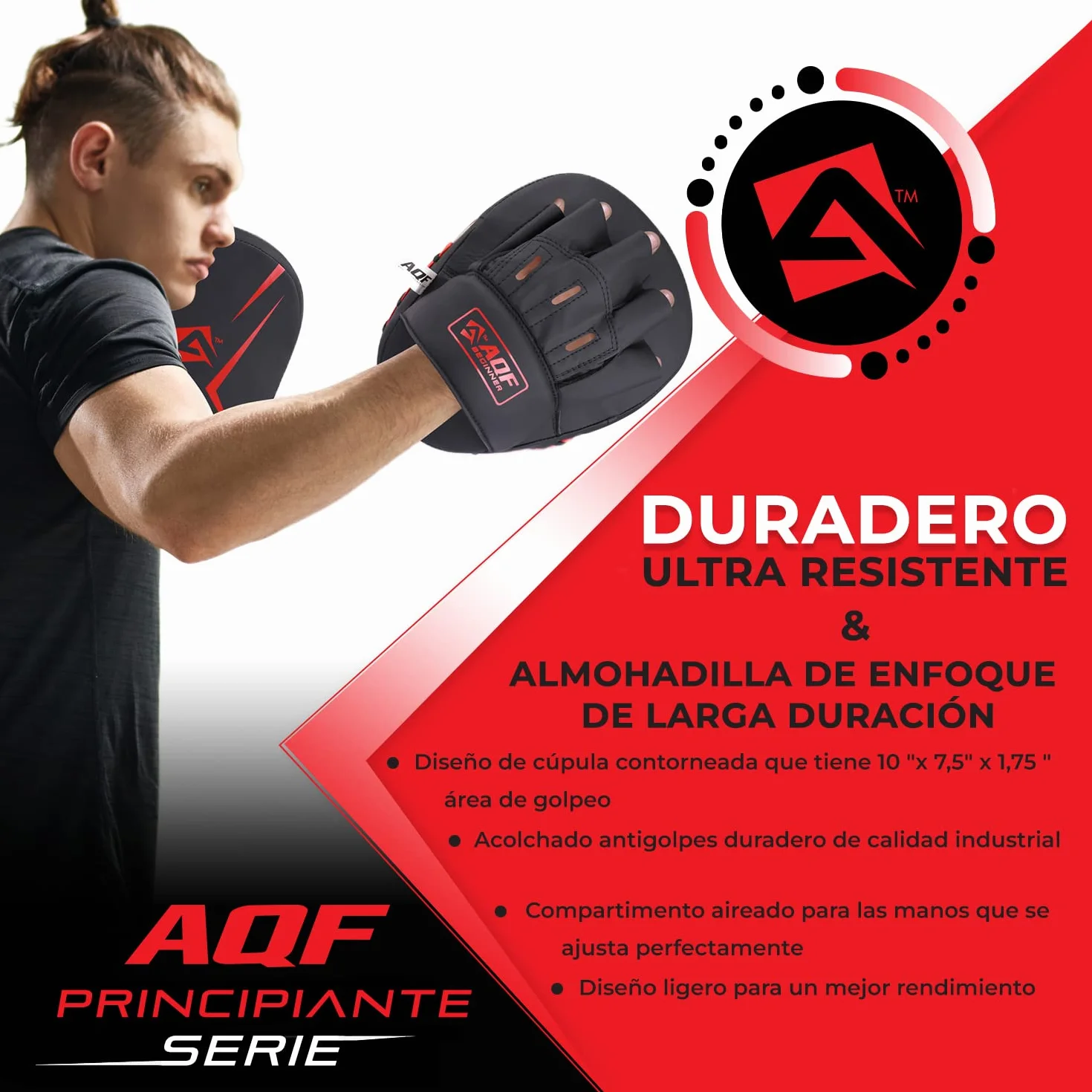 AQF Manoplas Boxeo, Almohadillas de Boxeo, Paos Boxing Mitones, Muay Thai Rex Cuero Curvo Guantes Boxeo, Almohadillas De Enfoque, Focus Pads para MMA & Karate Patas De Oso
