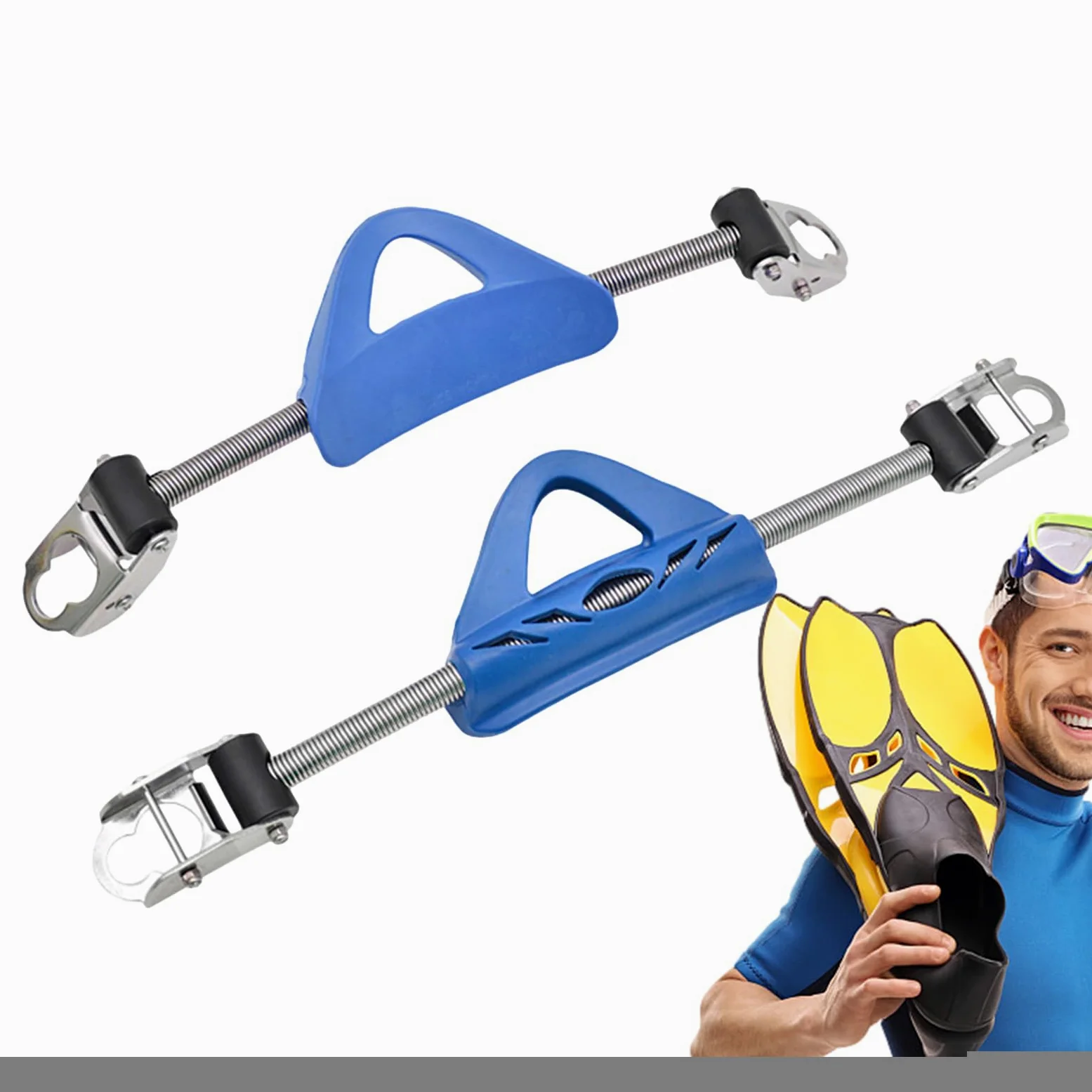 Hebillas de Correa de Aleta, Correa de Aleta de Buceo Ajustable | 1 par de Correas Ajustables para Aletas de Resorte de Buceo, Correa de en el talón con Hebilla de liberación rápida, Accesori