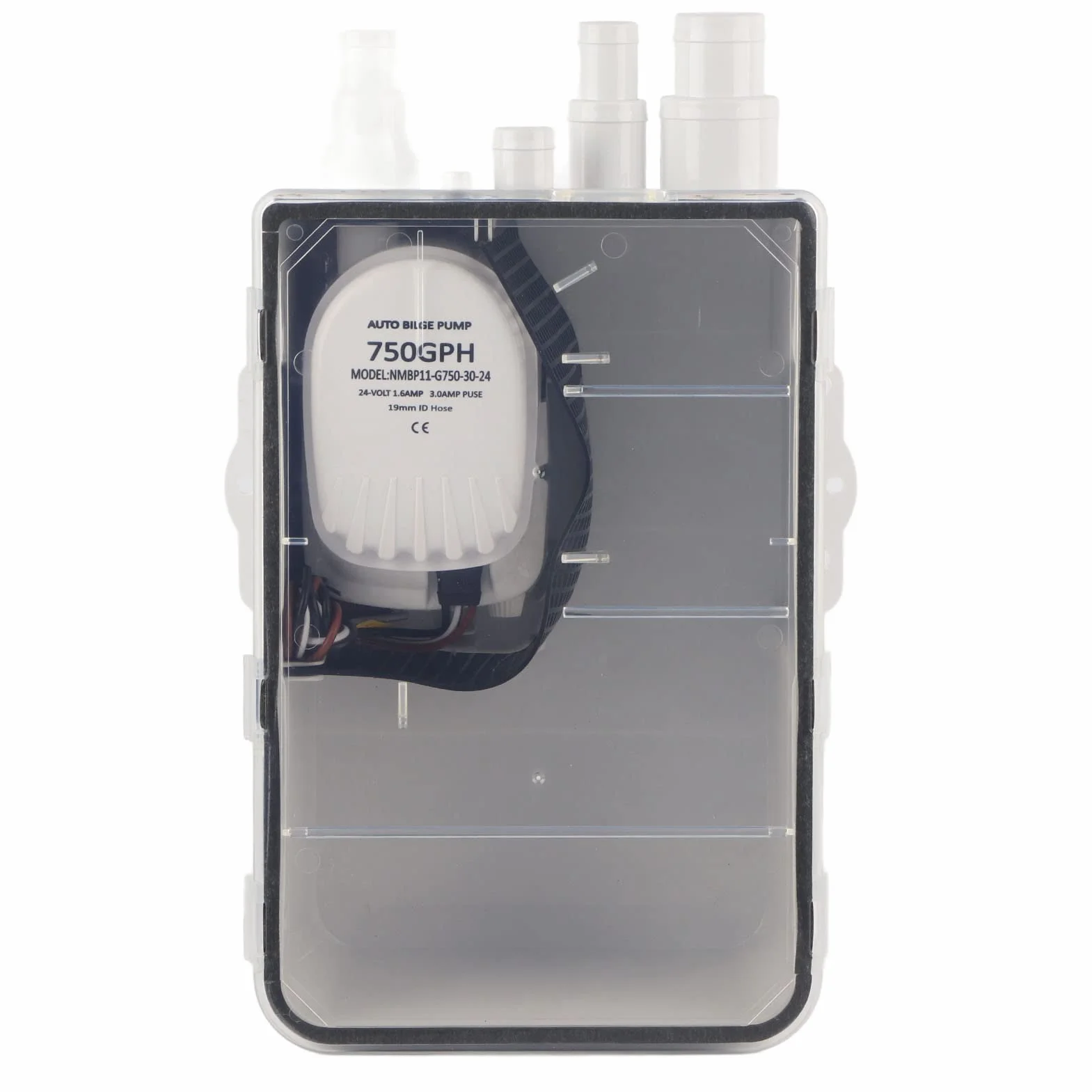 Bomba De Sumidero Para Ducha 750GPH Con Flotador Automático Y Múltiples Entradas DC 12V/24V Para Barcos Y Yates Compatible Con Y Rule Ideal Para Drenaje De Aguas Residuales
