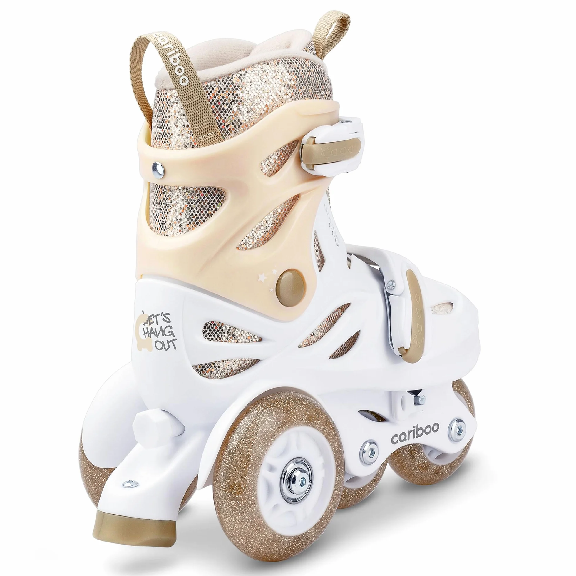 Cariboo Patines para Niños - Ajustables - para Principiantes - Set con Protectores de Rodillas, Codos y Muñecas - Ballerina