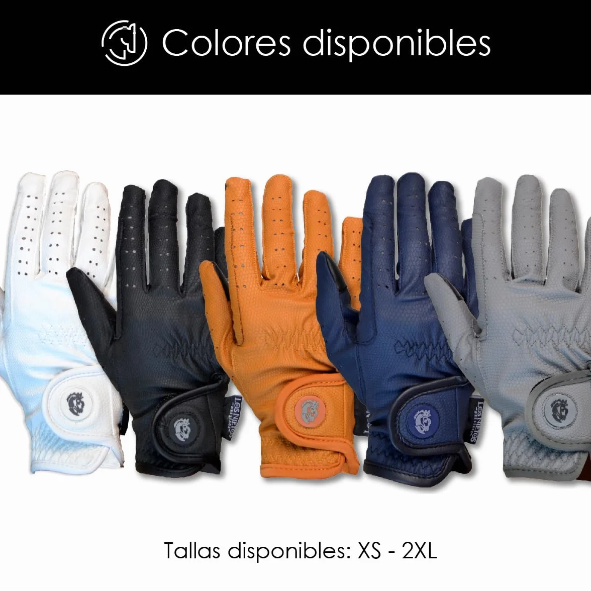 Guantes de equitación Serino Los Nietos Dressage | Talla: L | Equipamiento para el caballo | Producto de Guarnicionería | Tradición artesana | Los Nietos