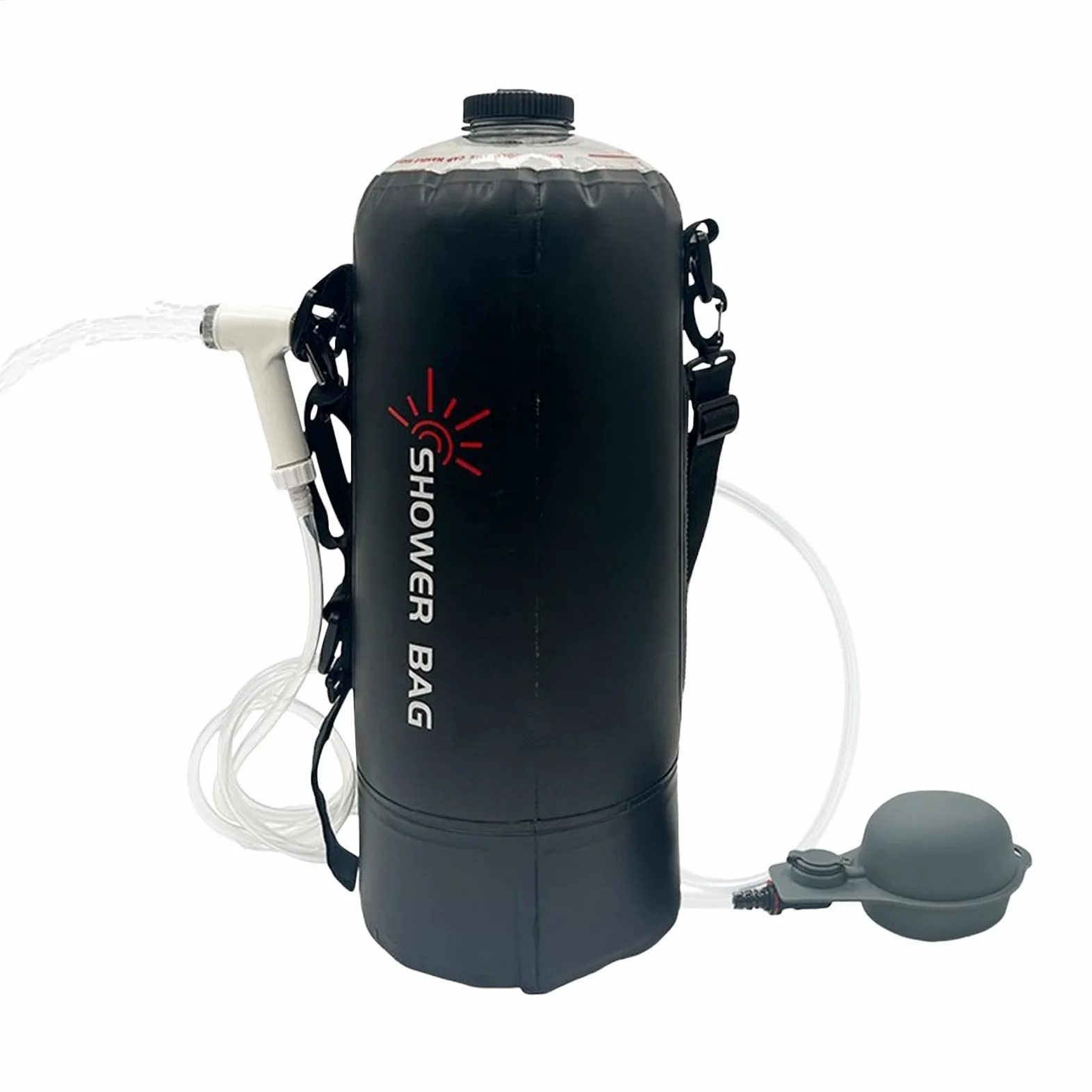 Ducha Camping Al Aire Libre Calentamiento Solar Manguera Desmontable | Duchas Solares Portátiles Para Acampar Cabezal Intercambiable para Senderismo, Natación, Aire Libre y Overlanding