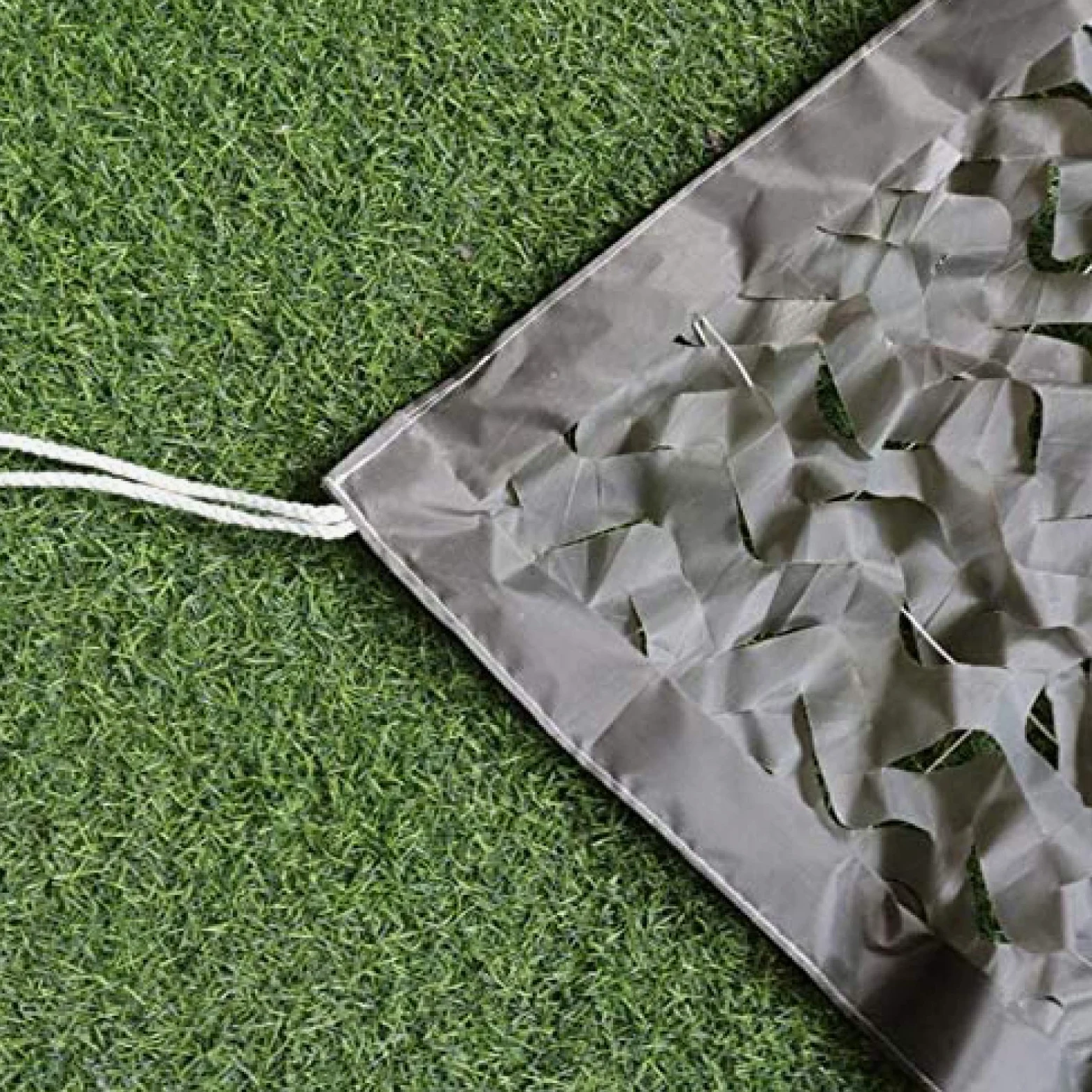 Red de camuflaje,malla de camuflaje gris, red de camuflaje portátil, toldo, caza, tiro, observación de animales, patio, invernadero, escena del juego, tamaño personalizable,Grey-5x6m(16.4x19.7ft)