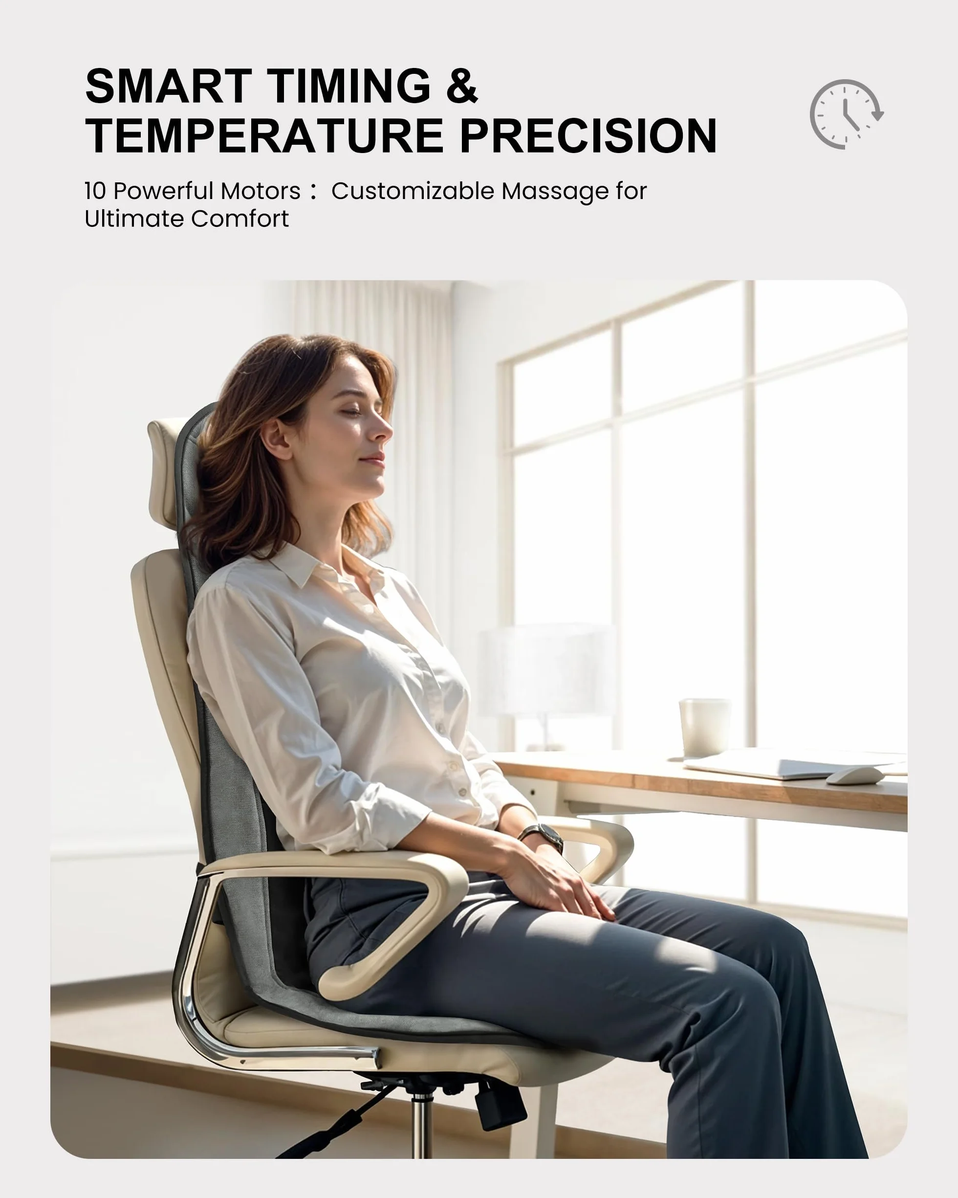 COMFIER Masajeador Cervical y Espalda con Calor, 5 Modos de Vibración, 3 Intensidades