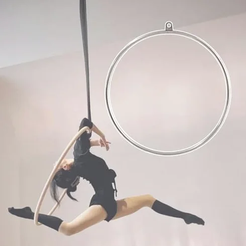 Aro de antena de acero inoxidable para actuaciones acrobáticas, adecuado para hombres y mujeres, ideal para estudio de baile y uso en el gimnasio