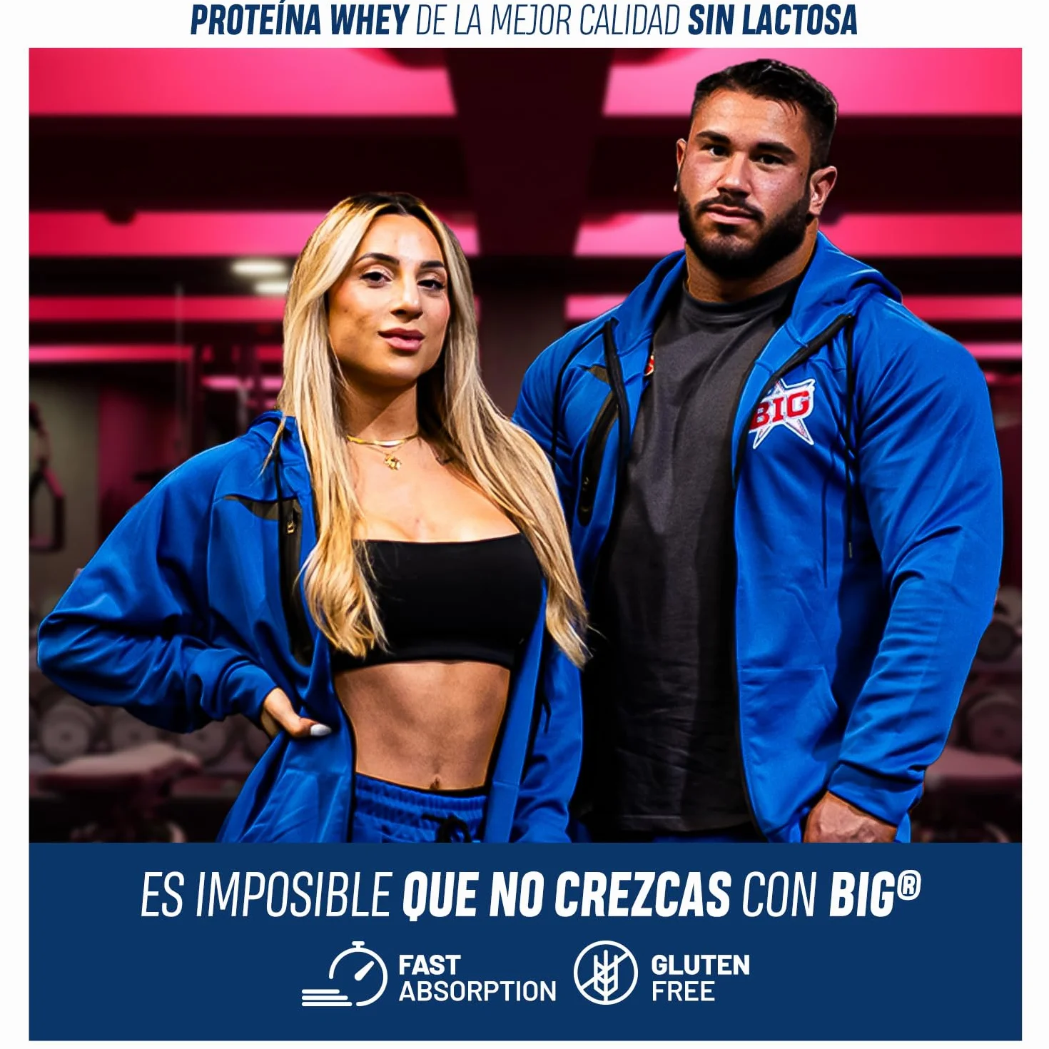 BIG Whey Protein 500g Cacaolat Sin Lactosa Sin Azúcar Proteina en Polvo