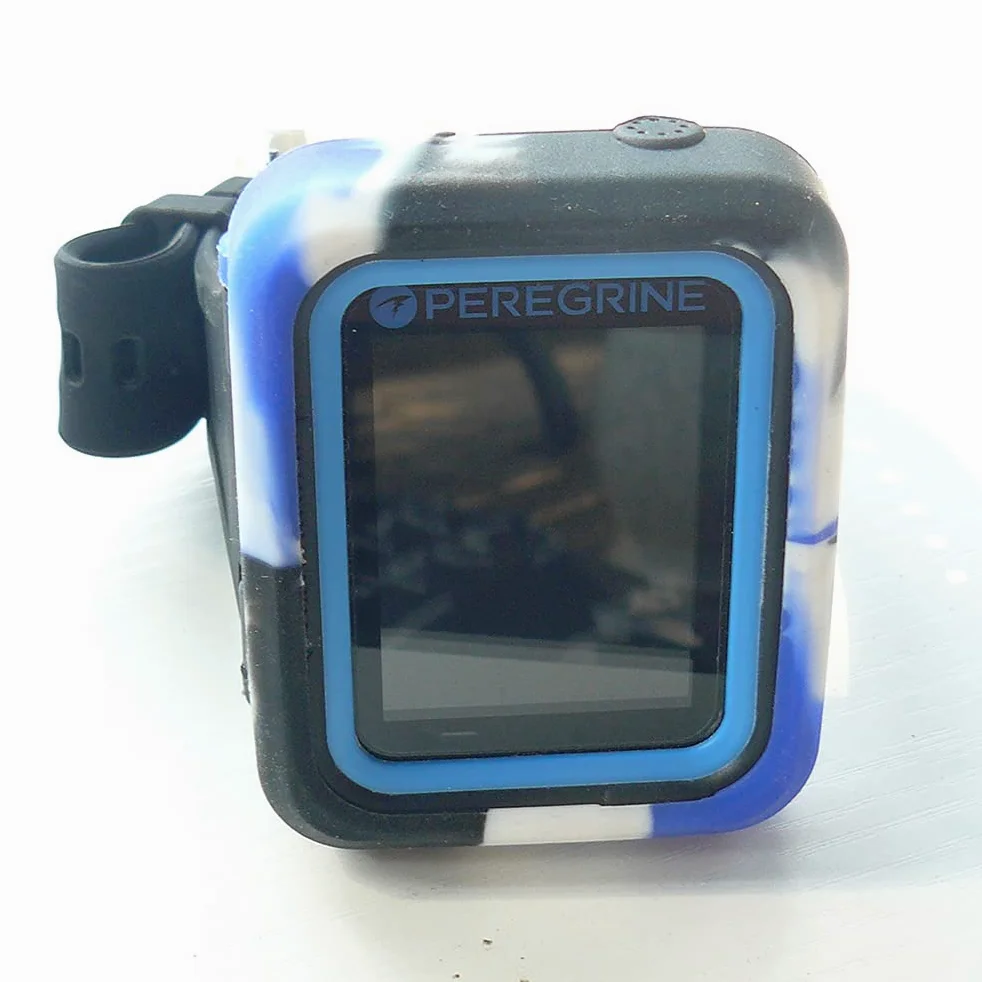 Funda protectora de silicona para ordenador de buceo Shearwater Peregrine/Peregrine TX (camuflaje azul)