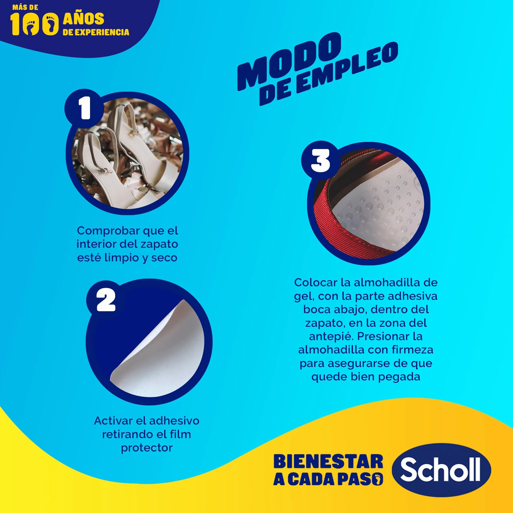 Scholl Party Feet Almohadillas Plantares Gel Activ, Amortiguación Protección Planta Pie, 2 Unidad