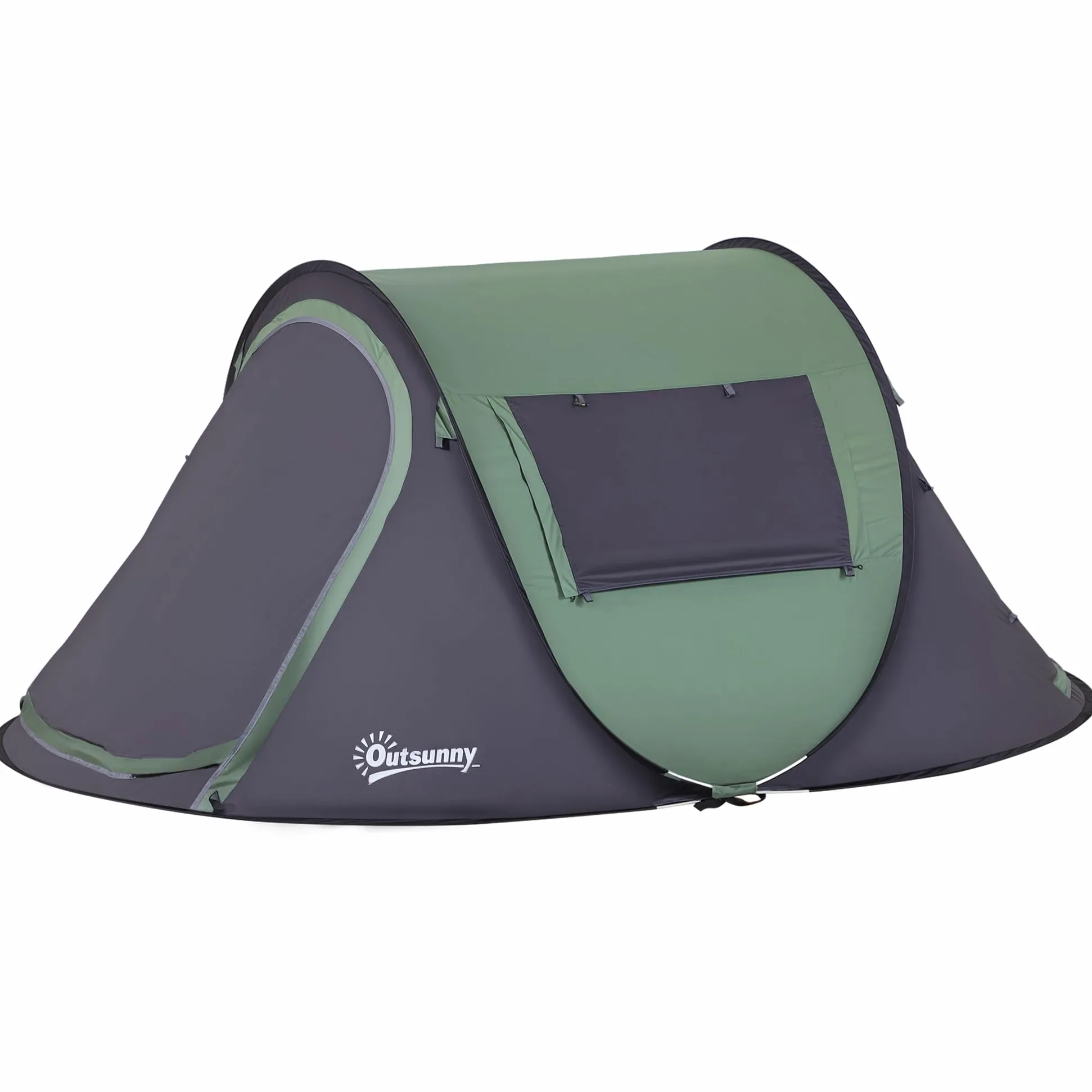 Outsunny Tienda de Campaña Pop-up Impermeable 3000 mm Anti-UV 250x150x100cm para 1-2 Personas Verde