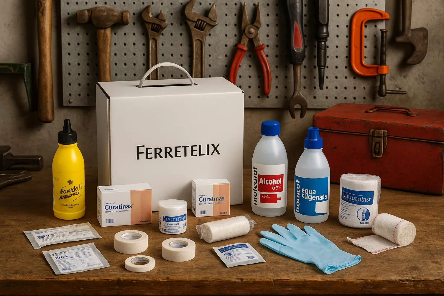 FERRETELIX® Kit de Reposición para Botiquín de Primeros Auxilios Homologado CE Fabricado en España