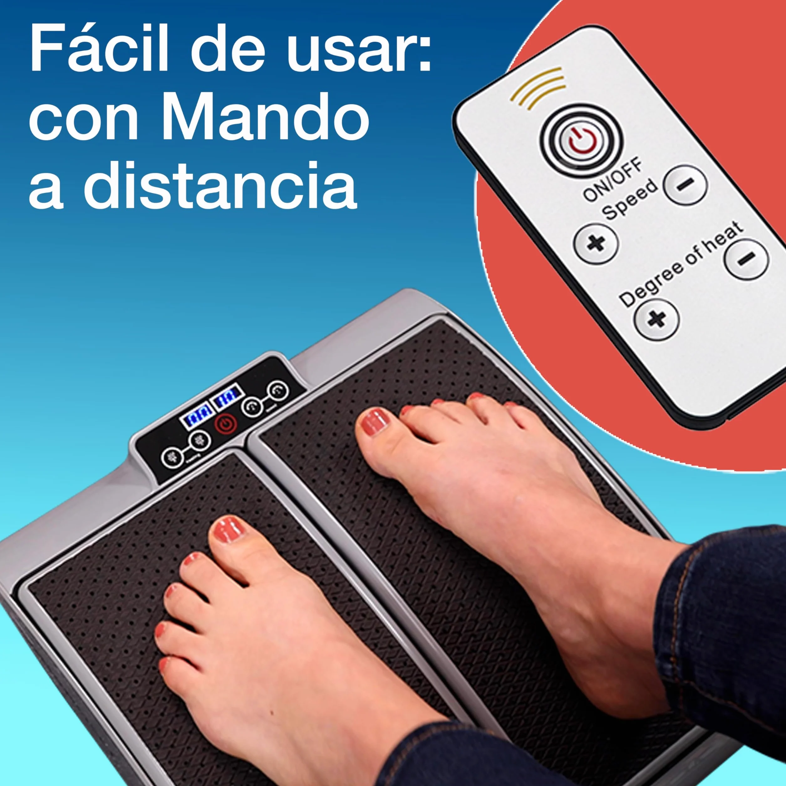 MOTION CISER Simulador de Pasos Masaje Pies Piernas Termoterapia Mando a Distancia Portátil
