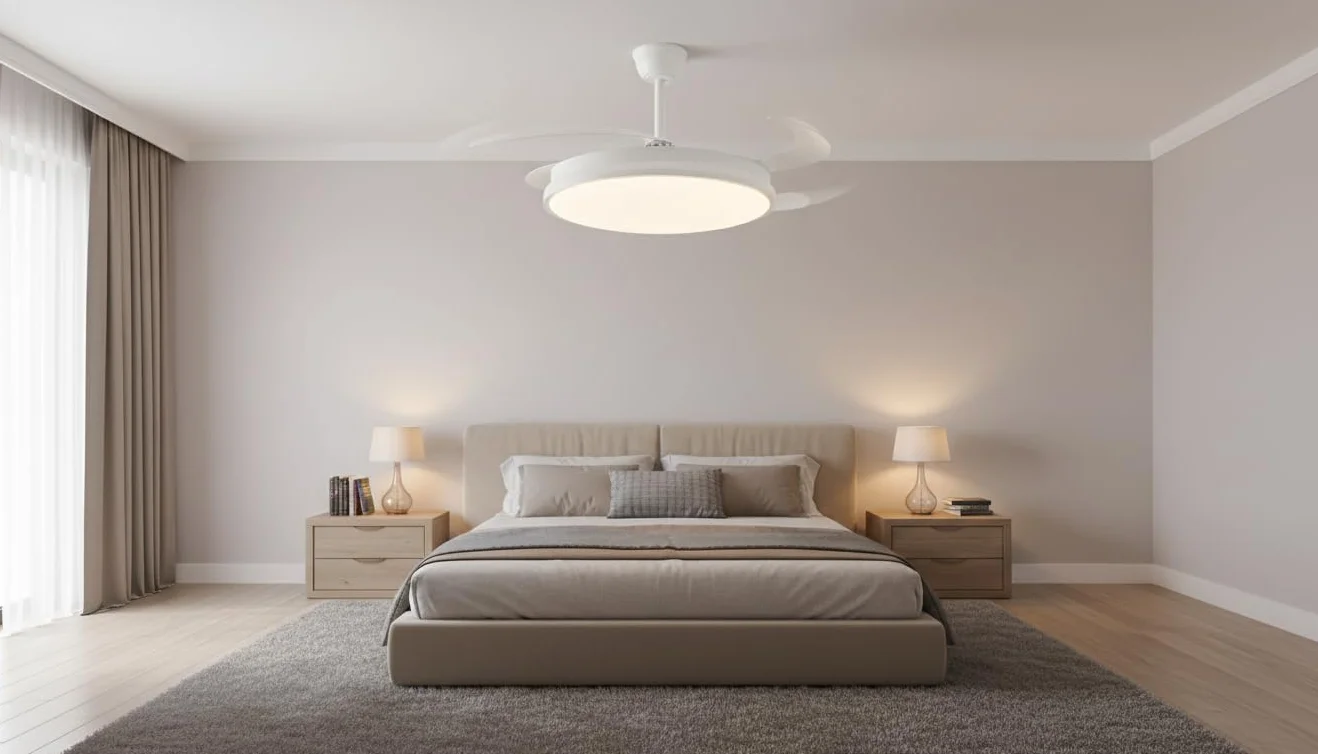 Ventilador de Techo LED MD1401 107 cm 4900 lm 3 Tonos Luz 6 Velocidades Motor DC
