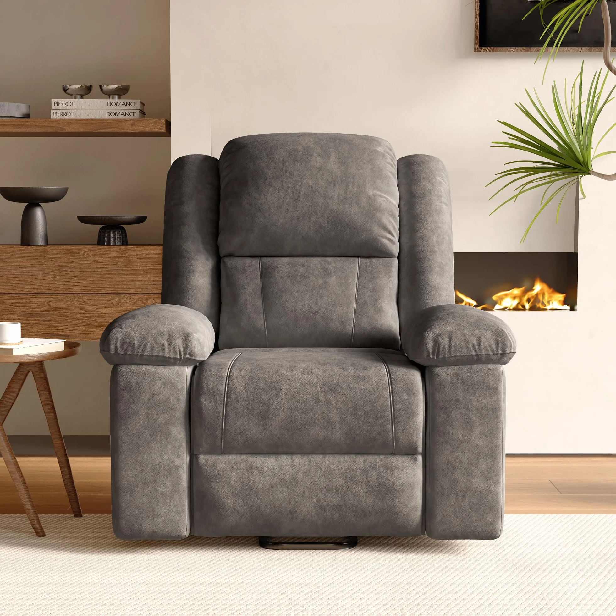 Silla de Masaje Eléctrica Relax con 8 Zonas de Masaje y 2 Puntos de Calor Reclinable Gris