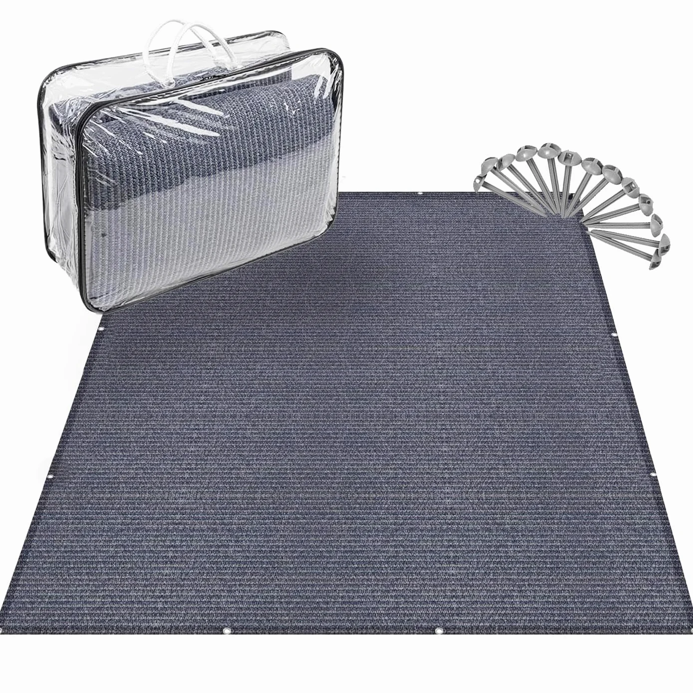 HEYOUTH Alfombra para toldo camping con 12 agujeros y 13 clavijas