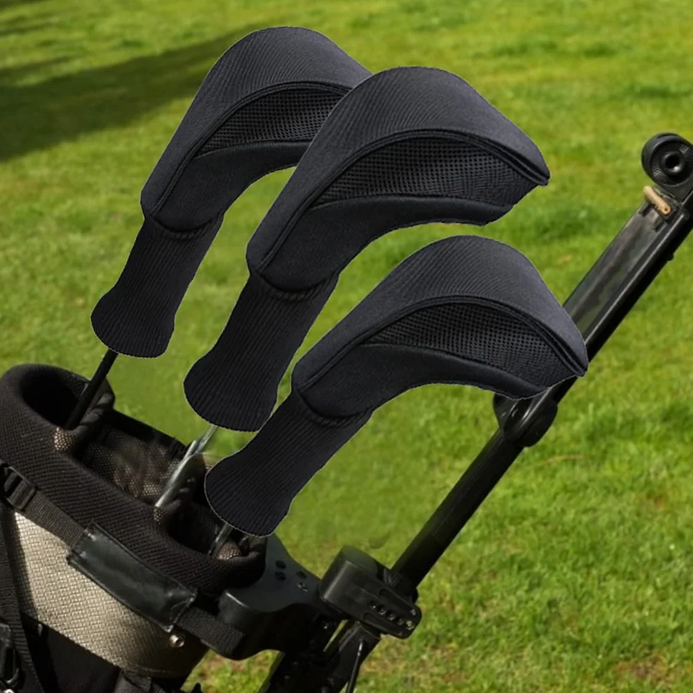 Fundas para Palos de Golf - 3 Fundas para Cabezas de Golf para Maderas de Calle de Conductor | Driver Hybrids - Accesorios de Golf de Cuello Largo para Hombres, Mujeres, niños y niñas