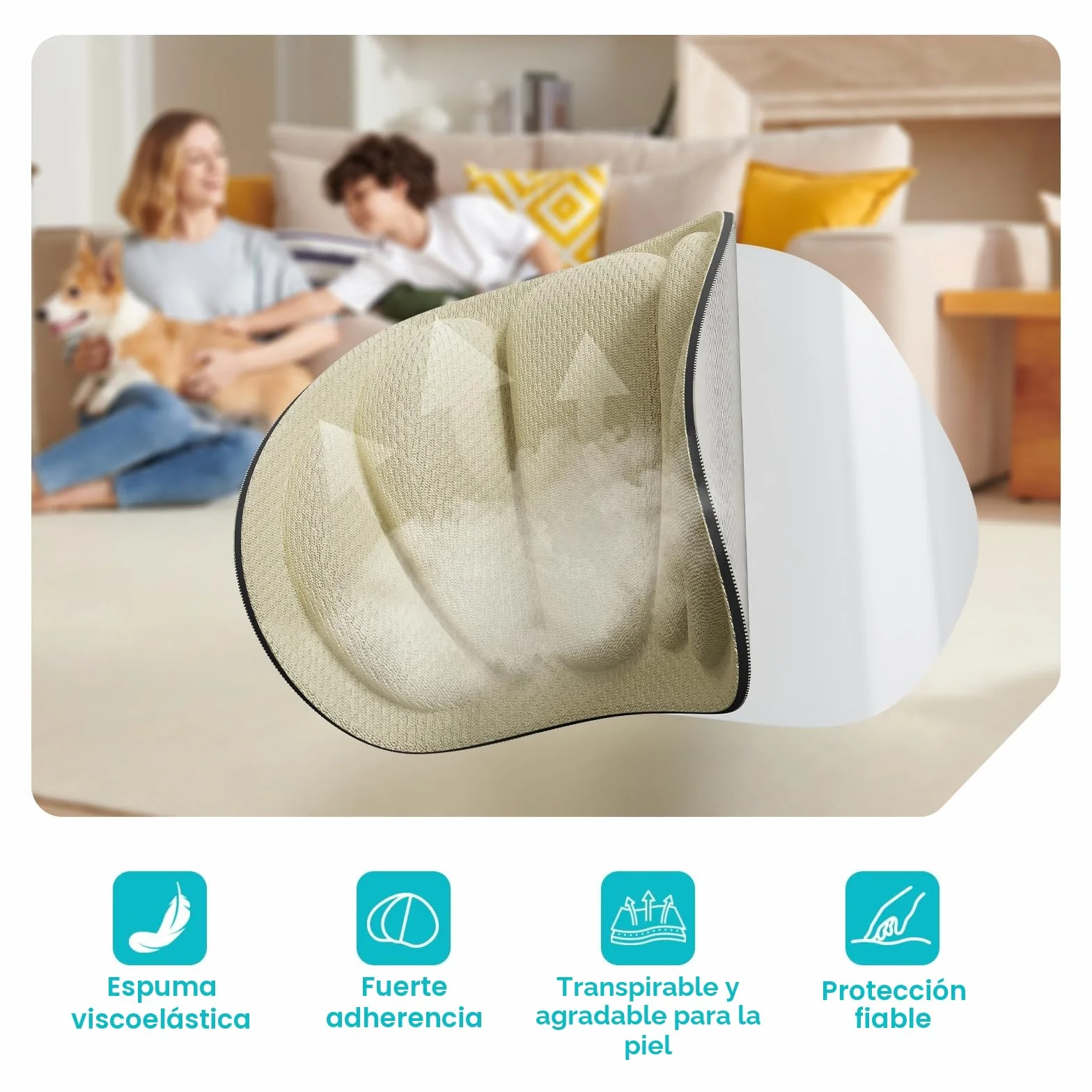 Almohadillas Autoadhesivas Antirrozaduras Taloneras Espuma Viscoelástica 6 Pares
