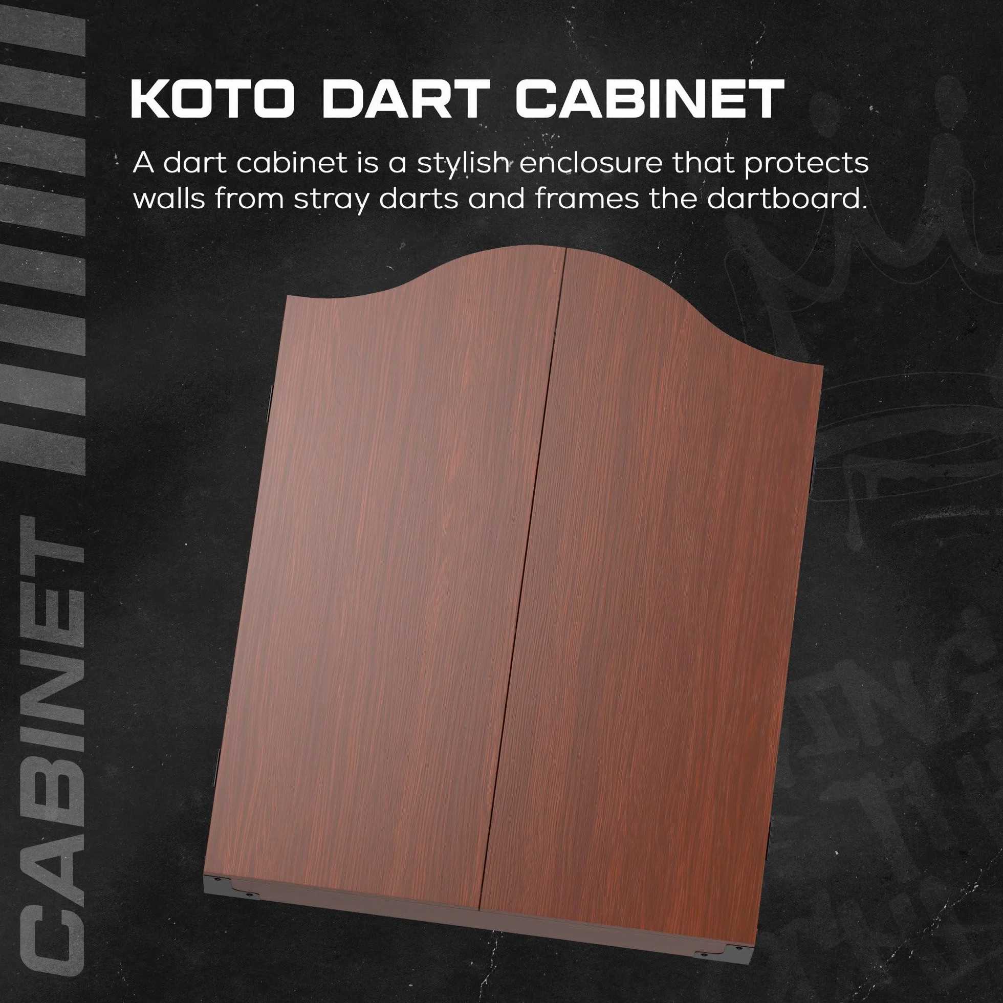 KOTO - Gabinete de Dardos Sedon Rojo, Almacenamiento Práctico para Dardos en Casa, con Whiteboards para Llevar la Puntuación