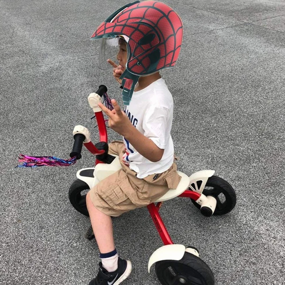 Casco para Motocicletas Infantiles, Casco Deportivo Al Aire Libre Infantil, Scooter De Bicicletas para Niños Motocicleta Casco Y Guantes, Niños Y Niñas, Adecuado Durante 3-8 Años De Edad