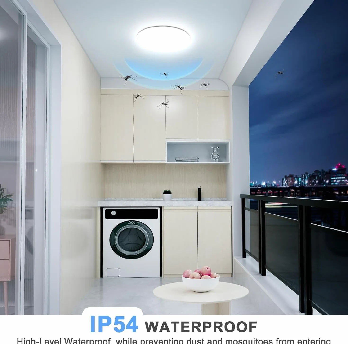 Plafon LED Techo 36W 4500LM IP54 Impermeable 6500K Lámpara de Baño