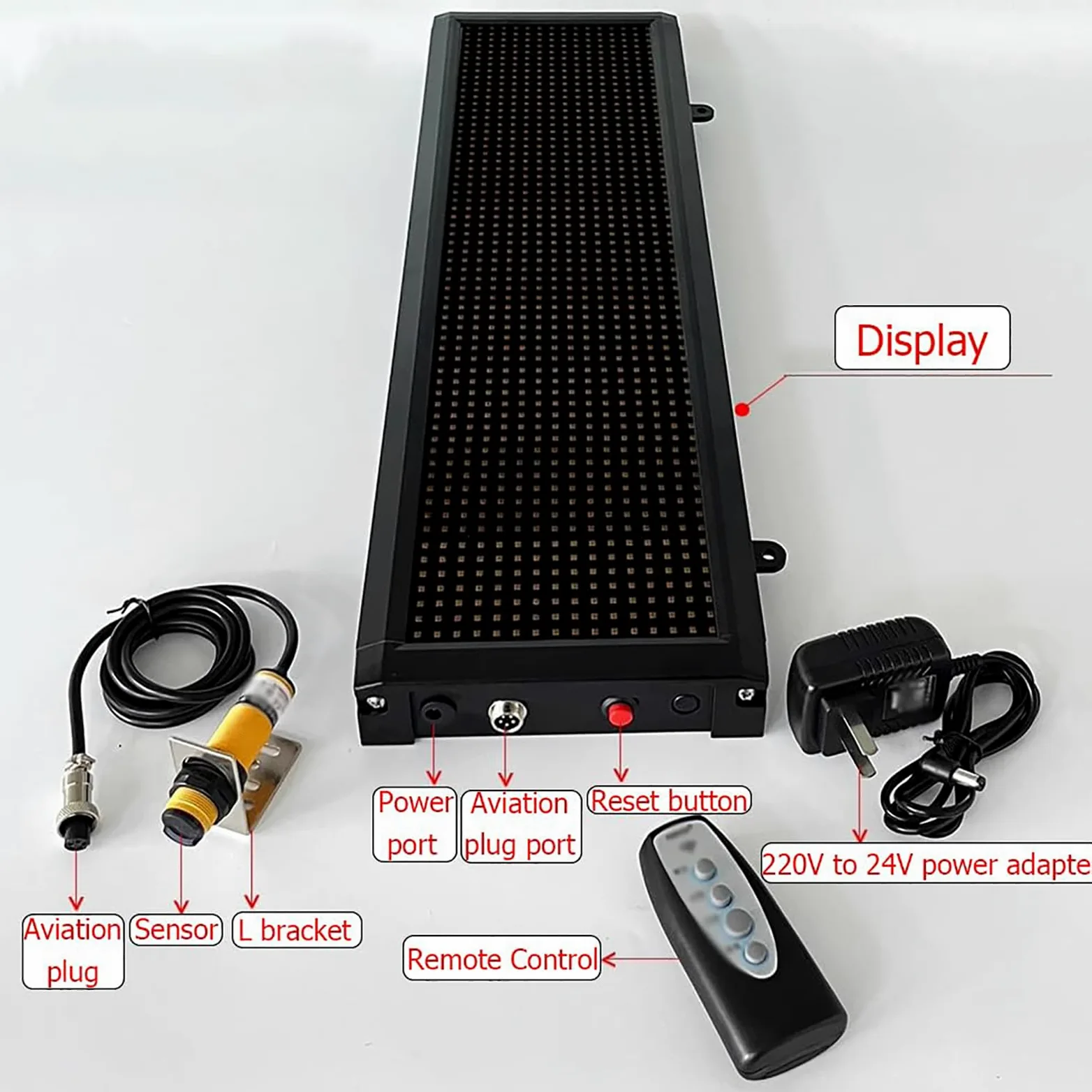 Contador digital LED con sensor de visualización automática, memoria de corte de energía para producción y conteo de piezas