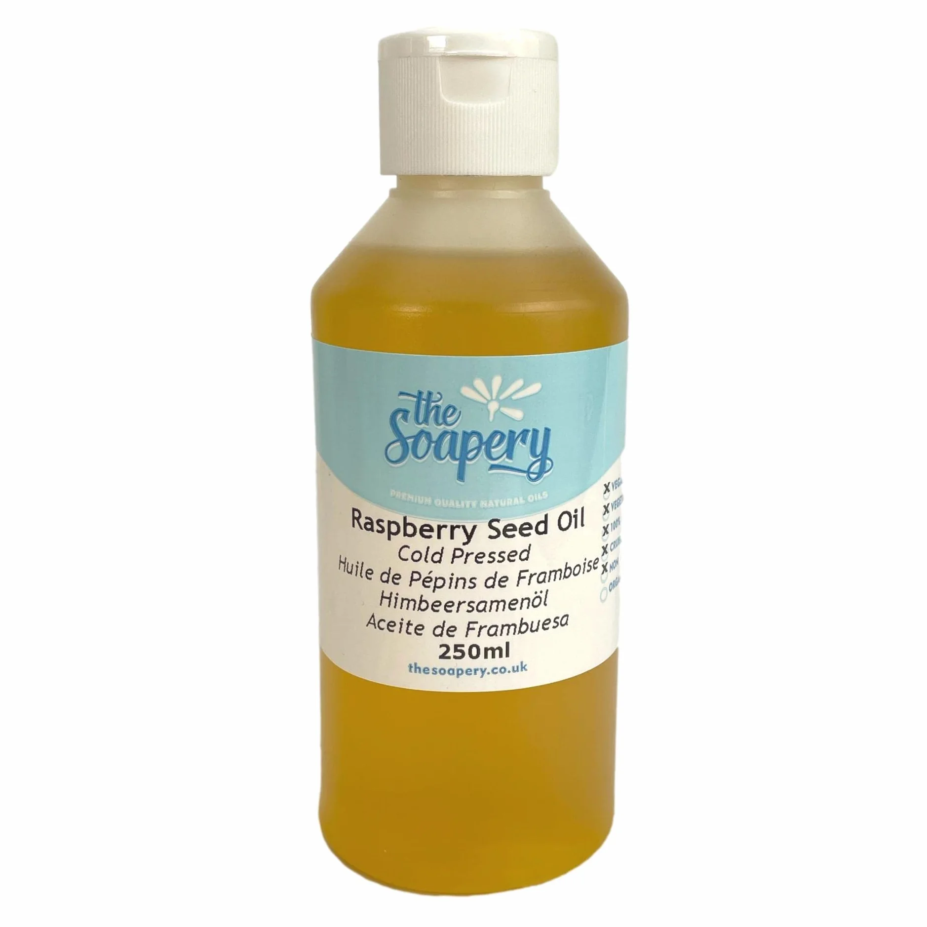 Aceite de semilla de frambuesa roja 250ml - 100% puro prensado en frío
