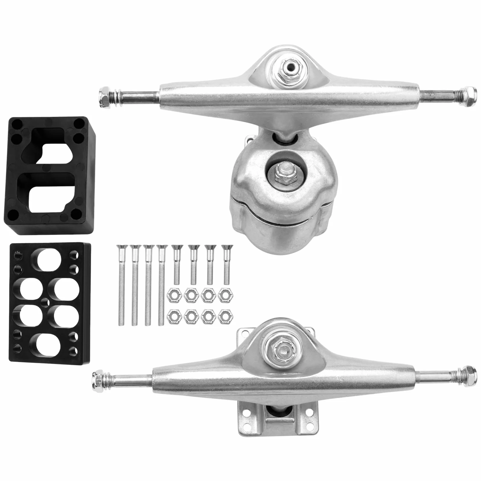 Land Surf Skateboard Eje para S6 Rojo BruCke Surfskate Skateboard Adapter,Plata Junta Set